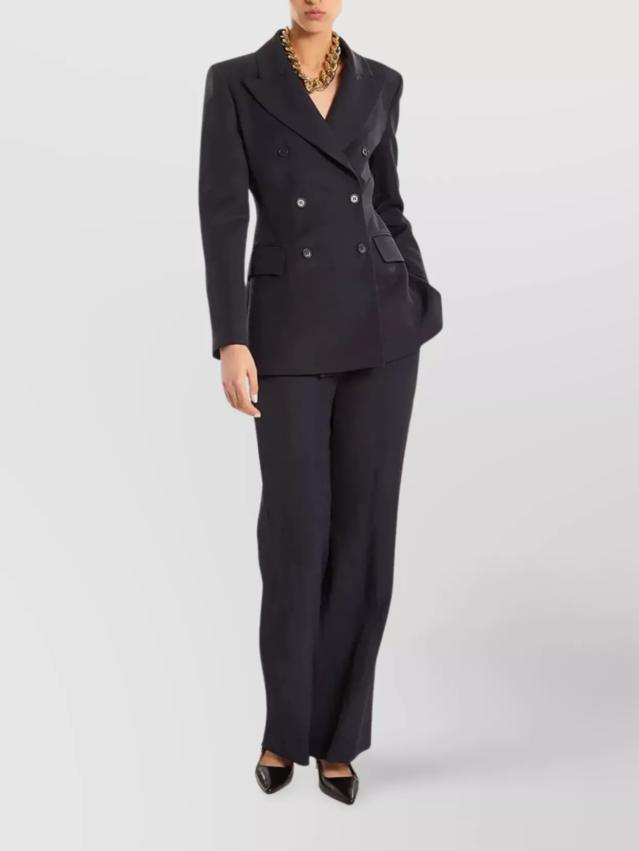 P.a.r.o.s.h Tailored Double-breasted Trousers Pockets In Blue