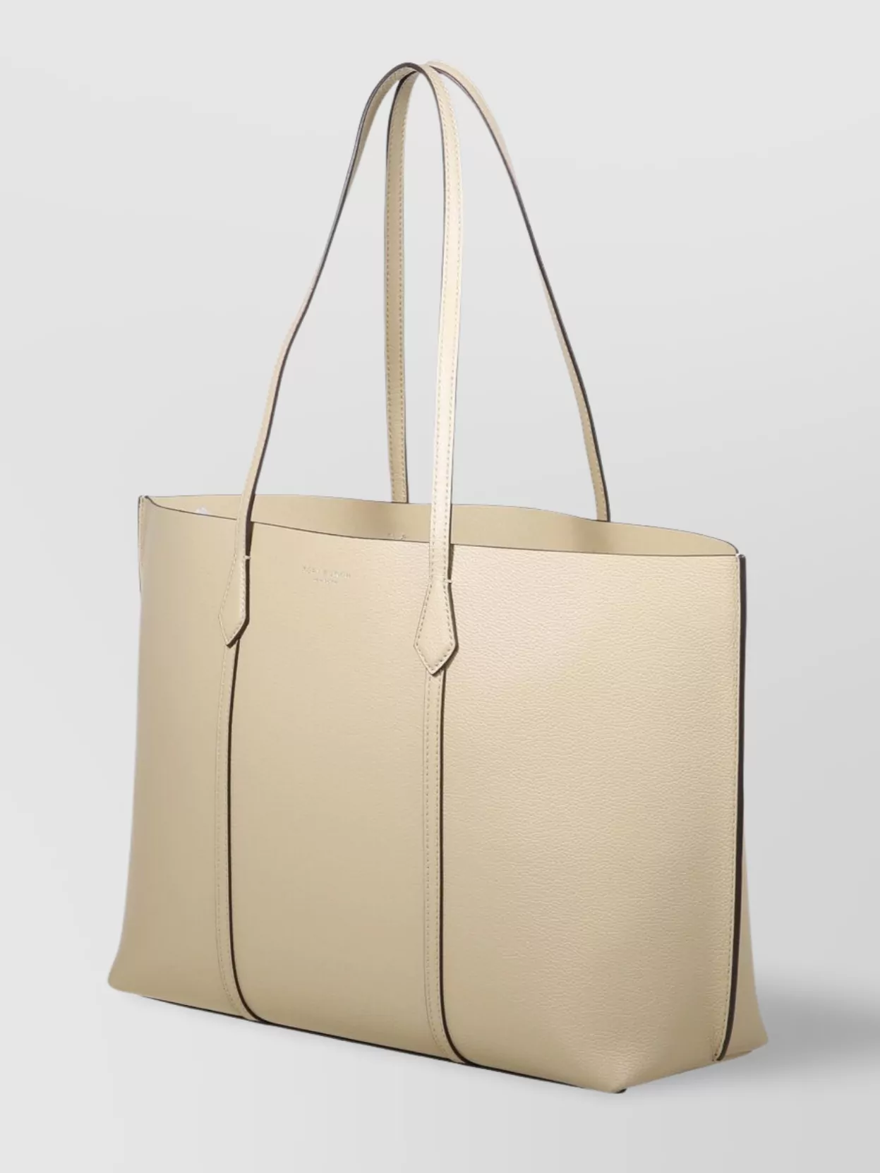 Tory Burch Perry Tote Double Handles Contrast Trim