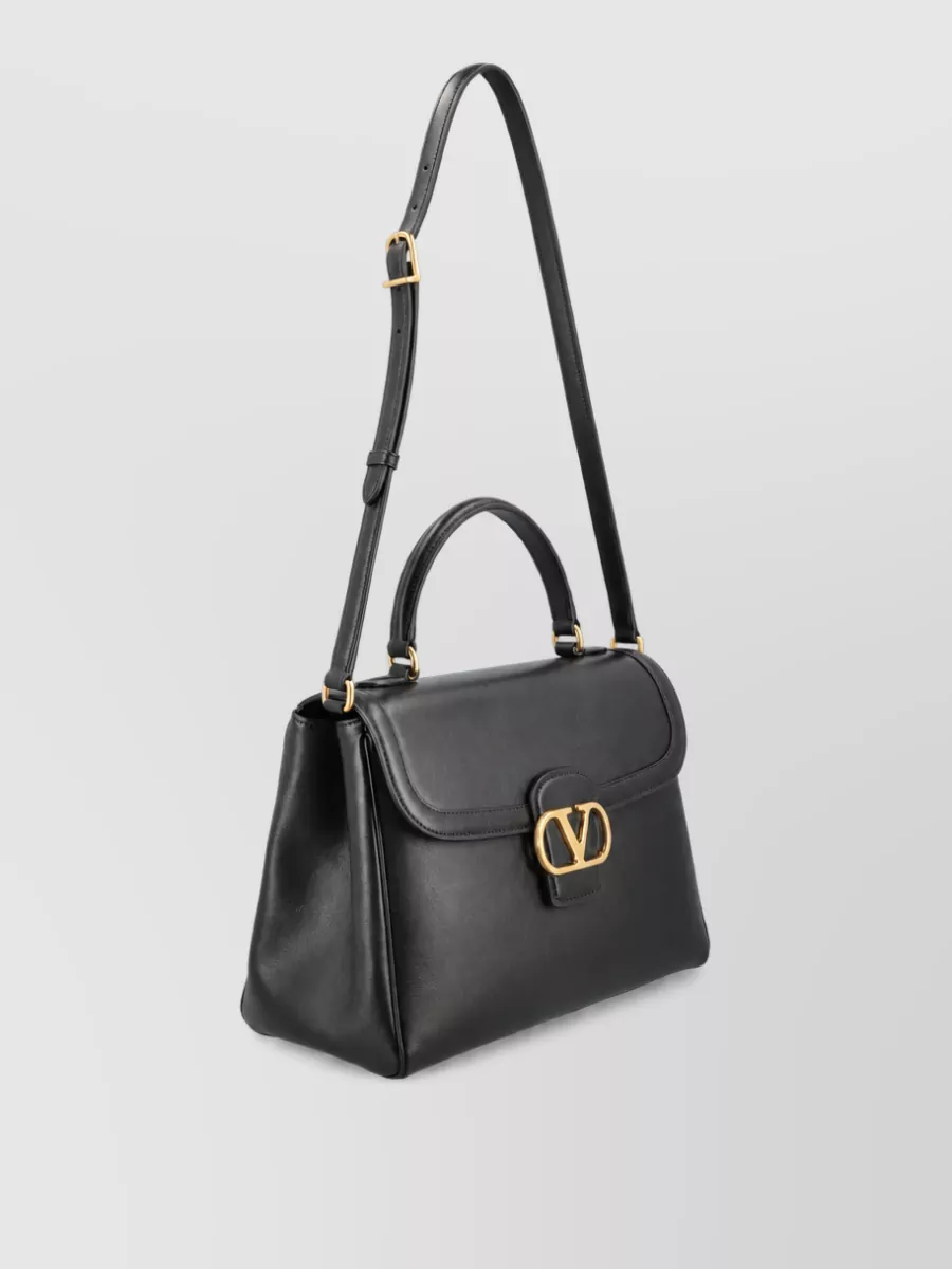 Valentino Garavani Vlogo Signature Leather Shoulder Bag