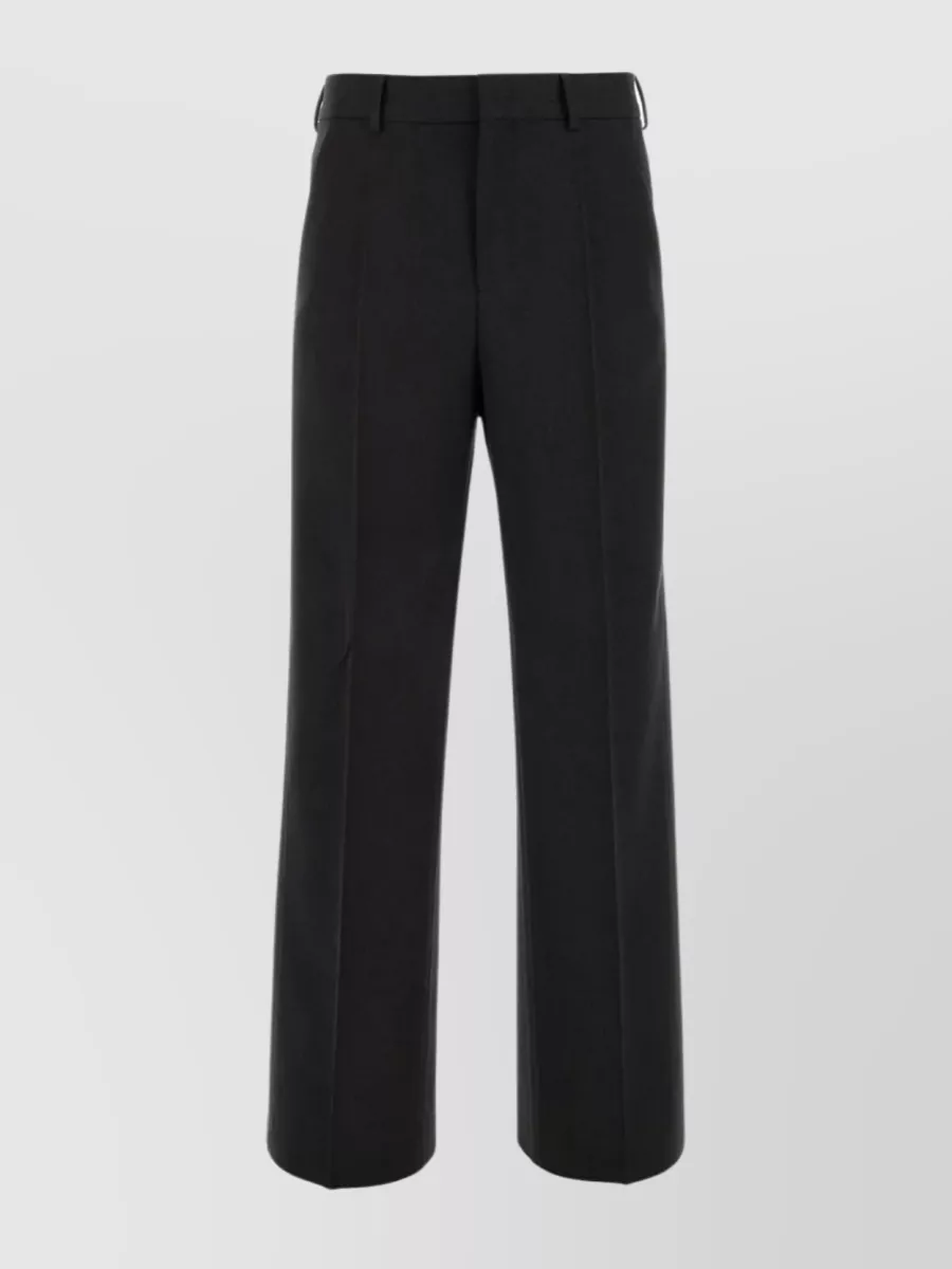 Shop Valentino Sophisticated Wide-leg Trousers With Front Pleats In Black