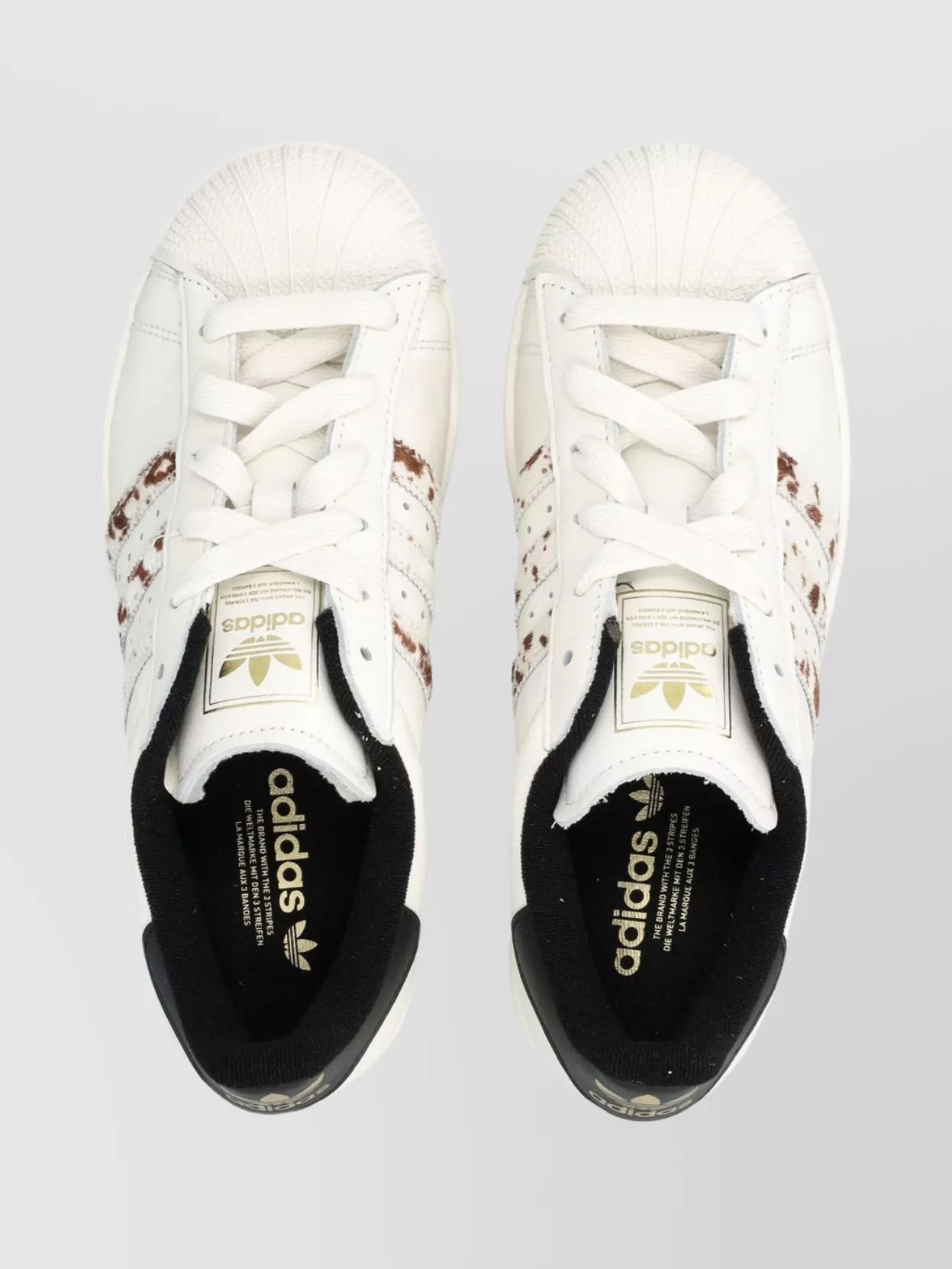 Adidas Originals Shell Toe Sneakers With Rubber Sole And Stripes