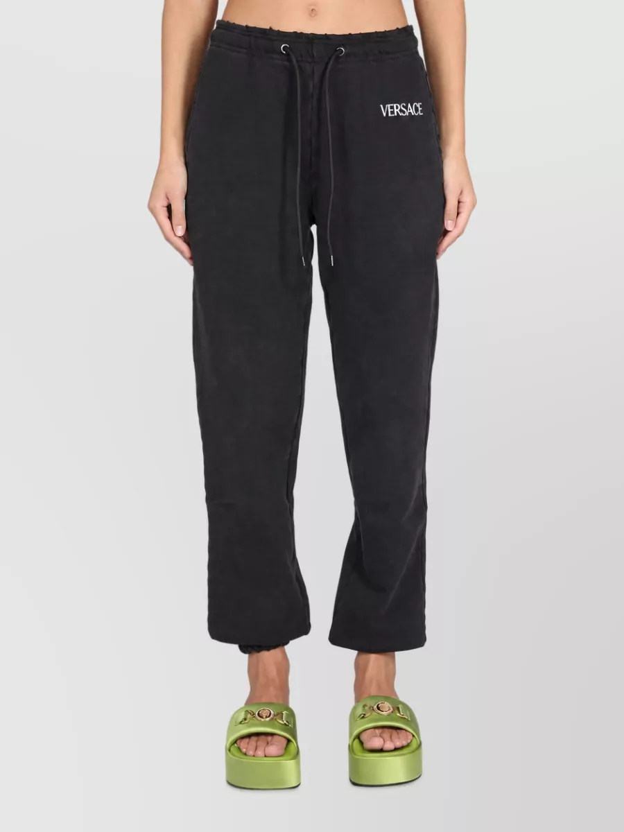 Versace Cotton Logo-Print Track Pants