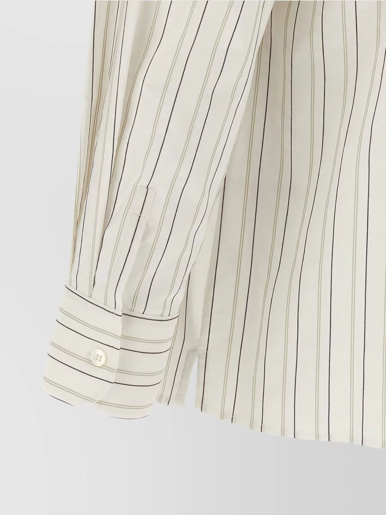 Saint Laurent Striped 'Cassandre' Shirt With Button-Down Collar