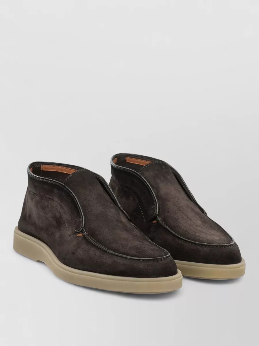 Santoni suede leather boots