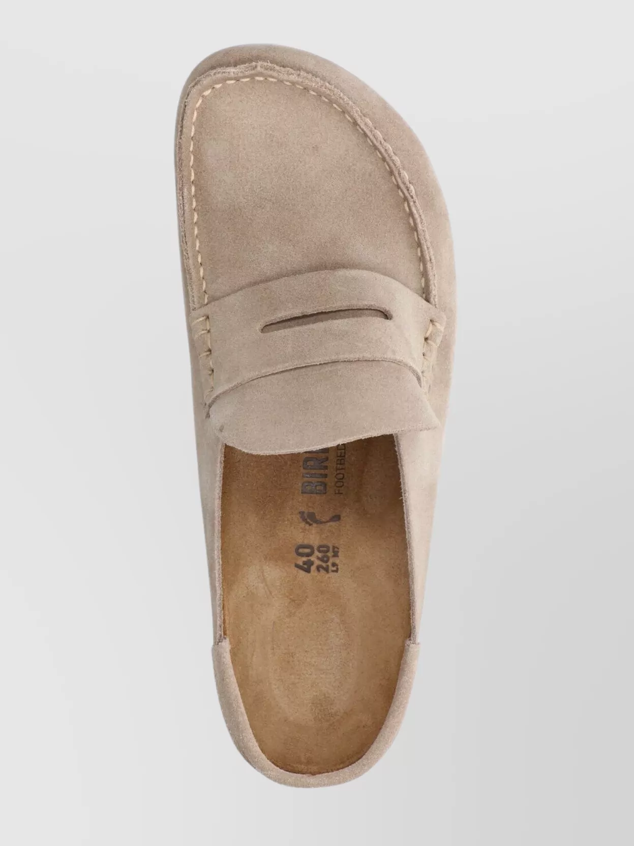 Birkenstock Loafers With Round Toe And Suede Upper In Neutral
