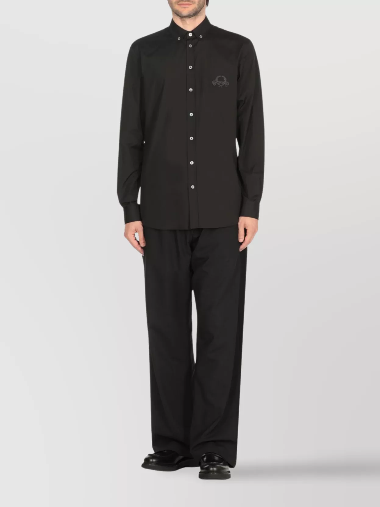 Moschino Cotton Shirt Button-Down Collar Short Sleeves