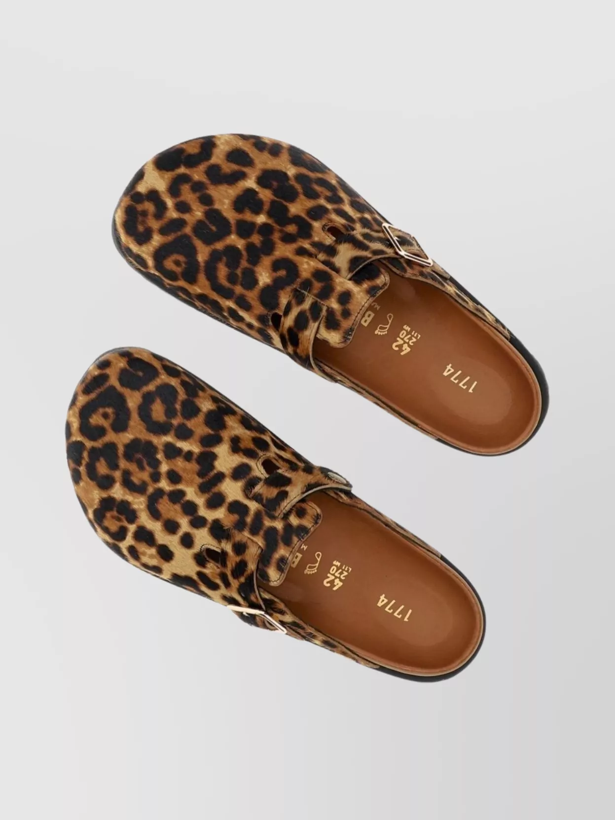 Birkenstock Animal Print Lace-Up Shoes Buckle Detail