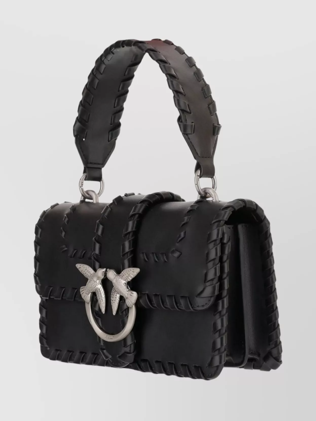 Pinko Mini Bag With Woven Design And Top Handle