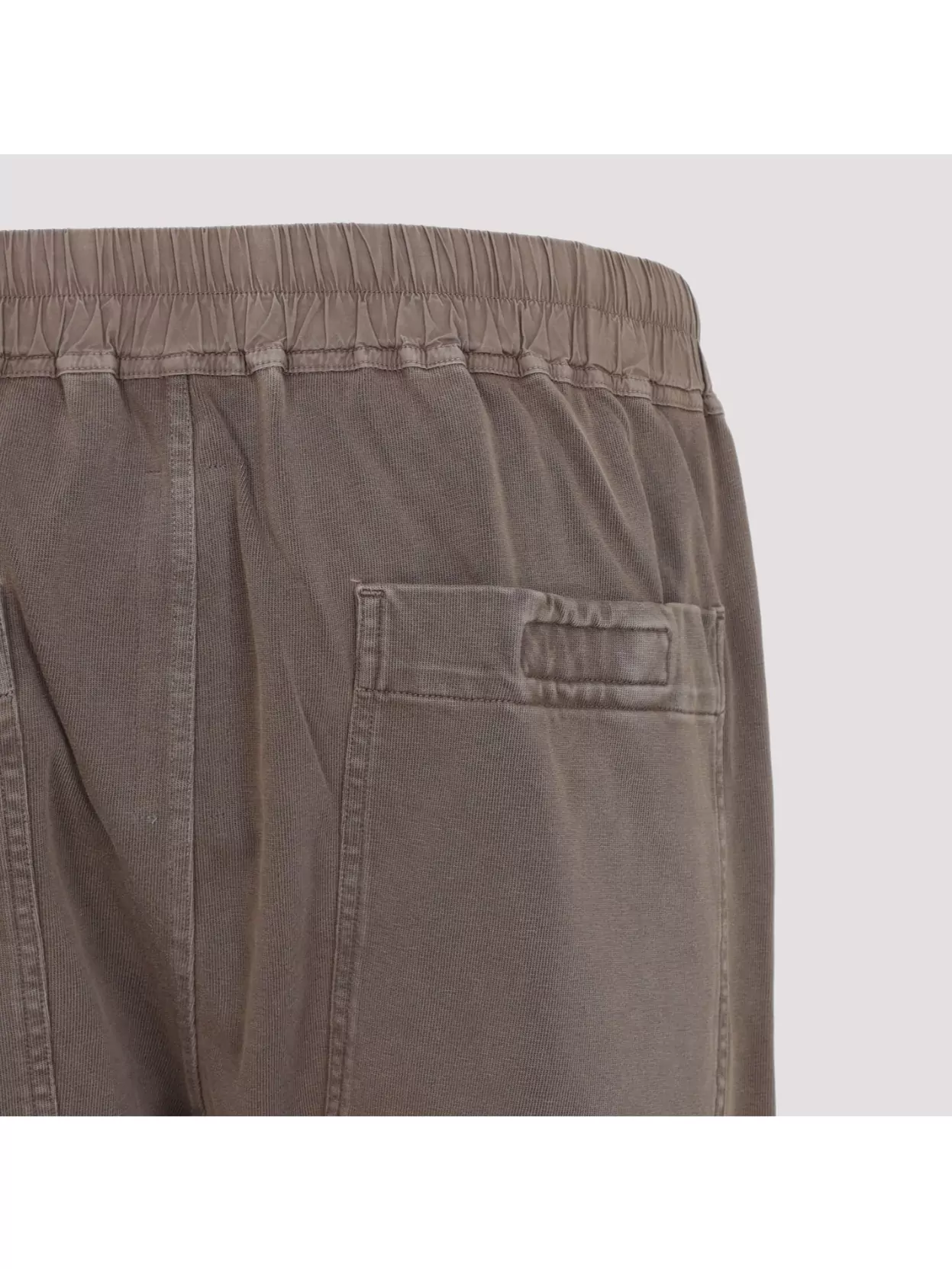Rick Owens Drkshdw Dust Grey Cotton Drawstring Pants With Relaxed Fit