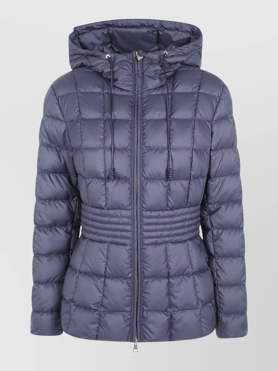 Moncler short hooded quilted down jacket