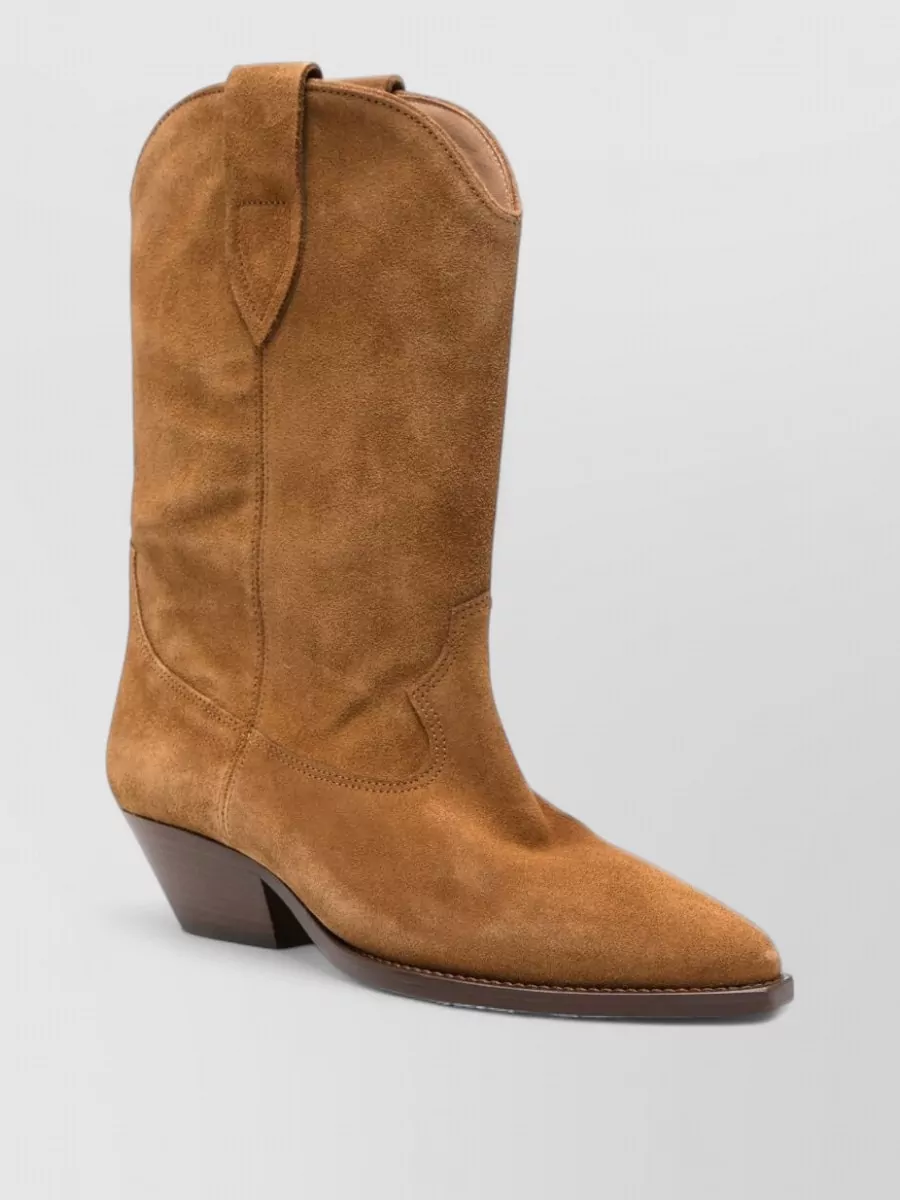 Isabel Marant Leather Cowboy Ankle Boots