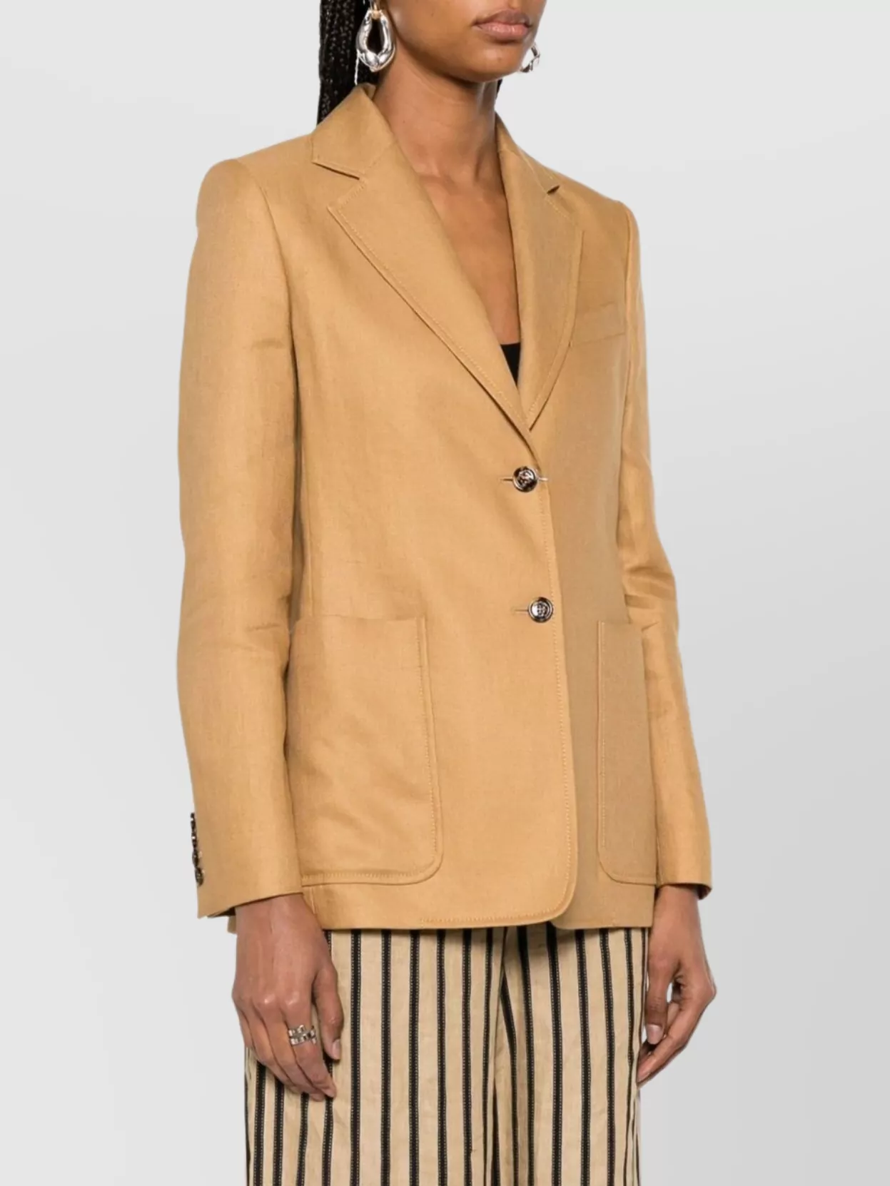 Max Mara Tailored Jacket With Front Pockets And Notched Lapels