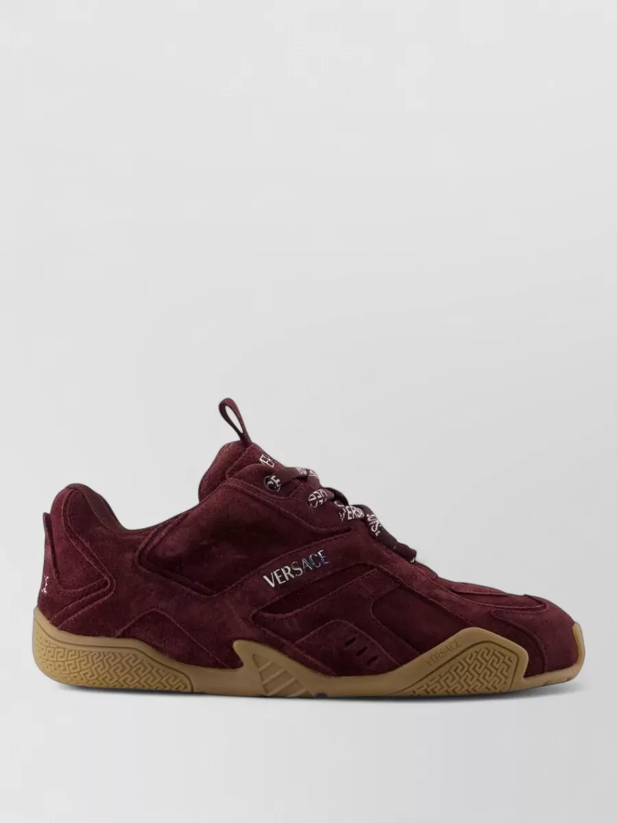 Versace leather lace-up sneakers