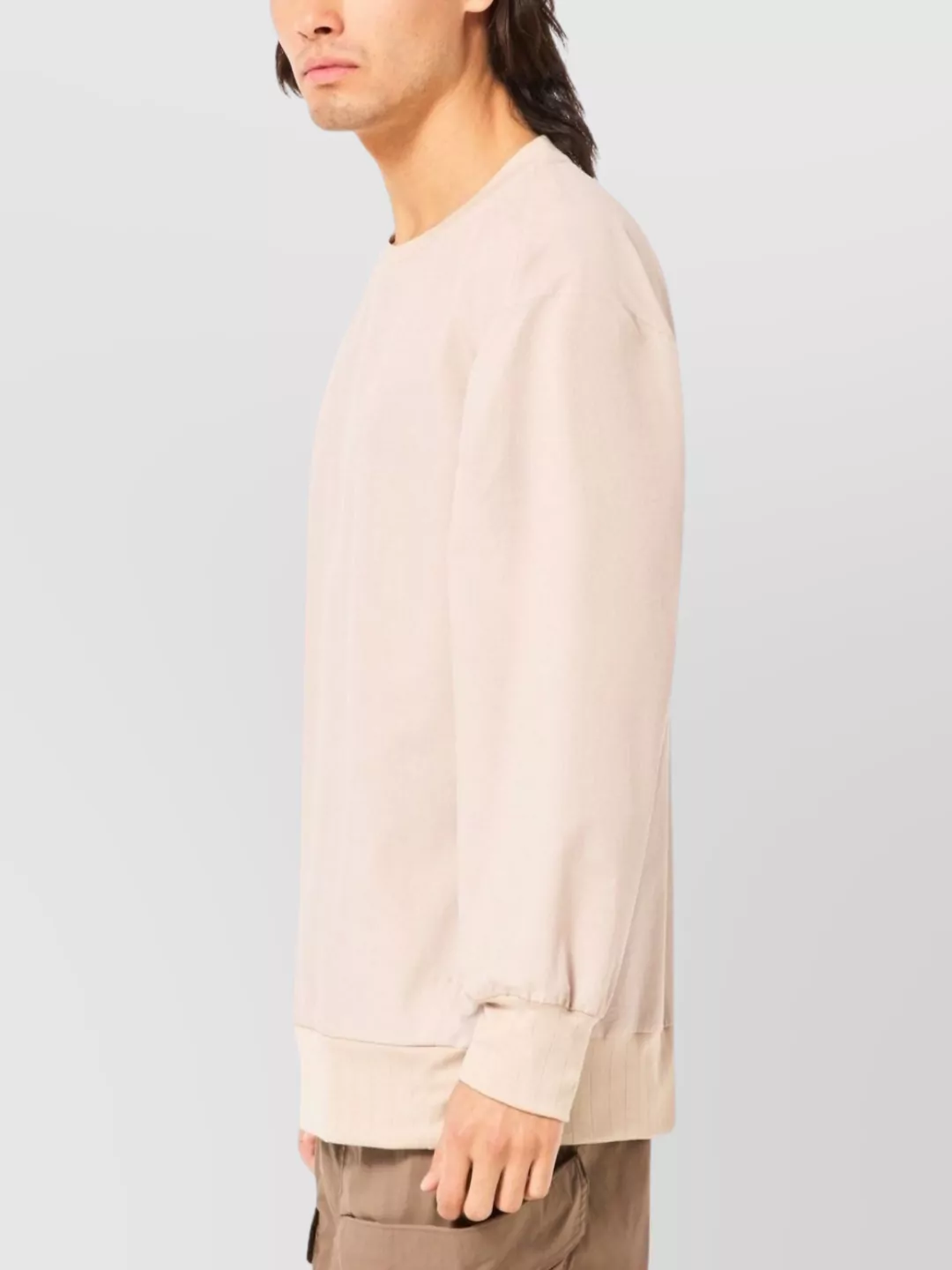 Oakley Long Sleeve Crew Neck Sweater With Patch In Neutral