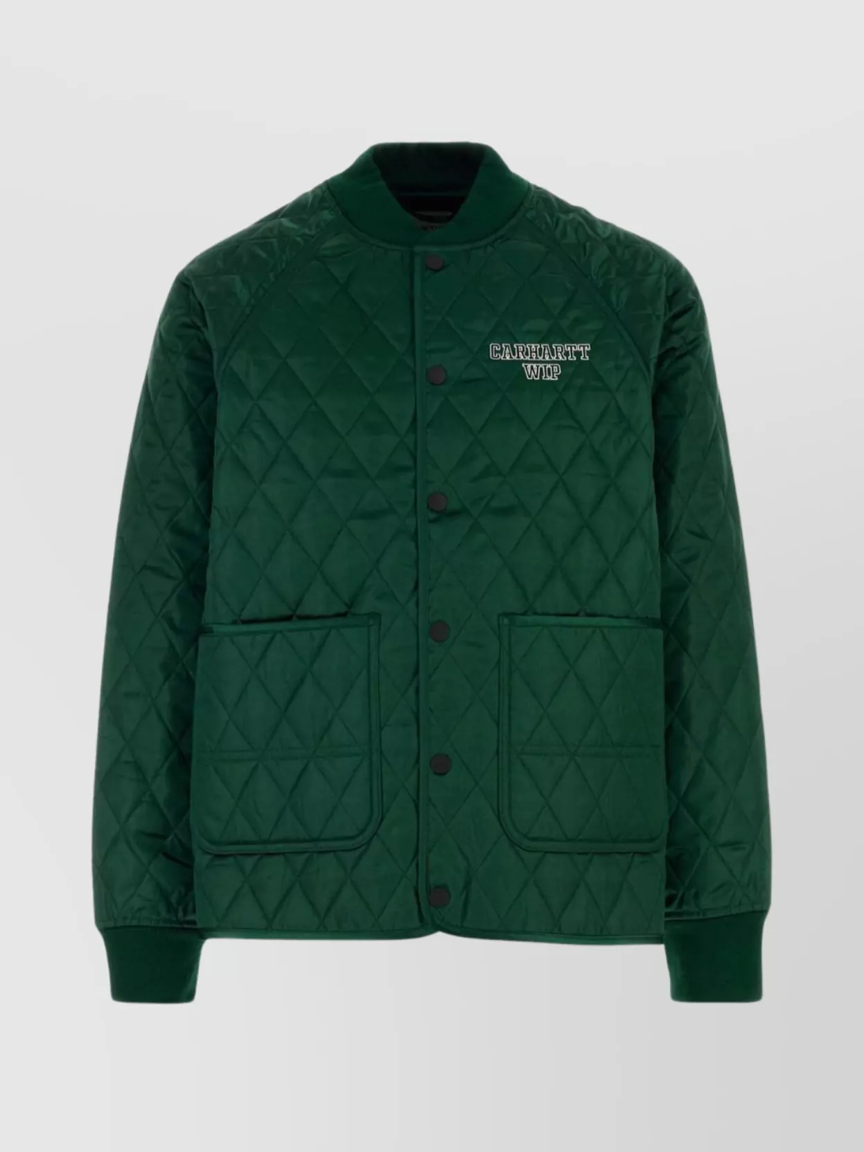 Carhartt Alumni Quilted Jacket With Embroidered Logo Detail In Green