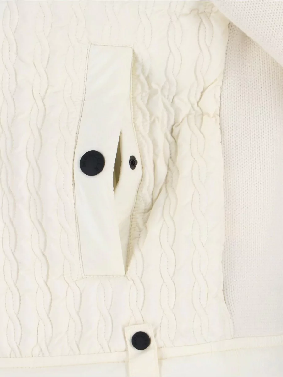 Moncler Grenoble Wool Ribbed High Neck Jacket