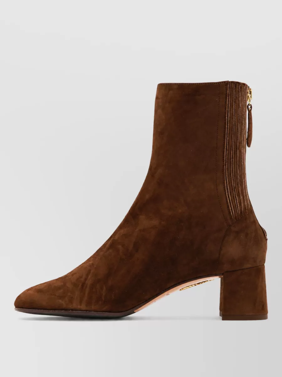 Aquazzura Lamb Leather Saint Honore 50 Mm Ankle Boots