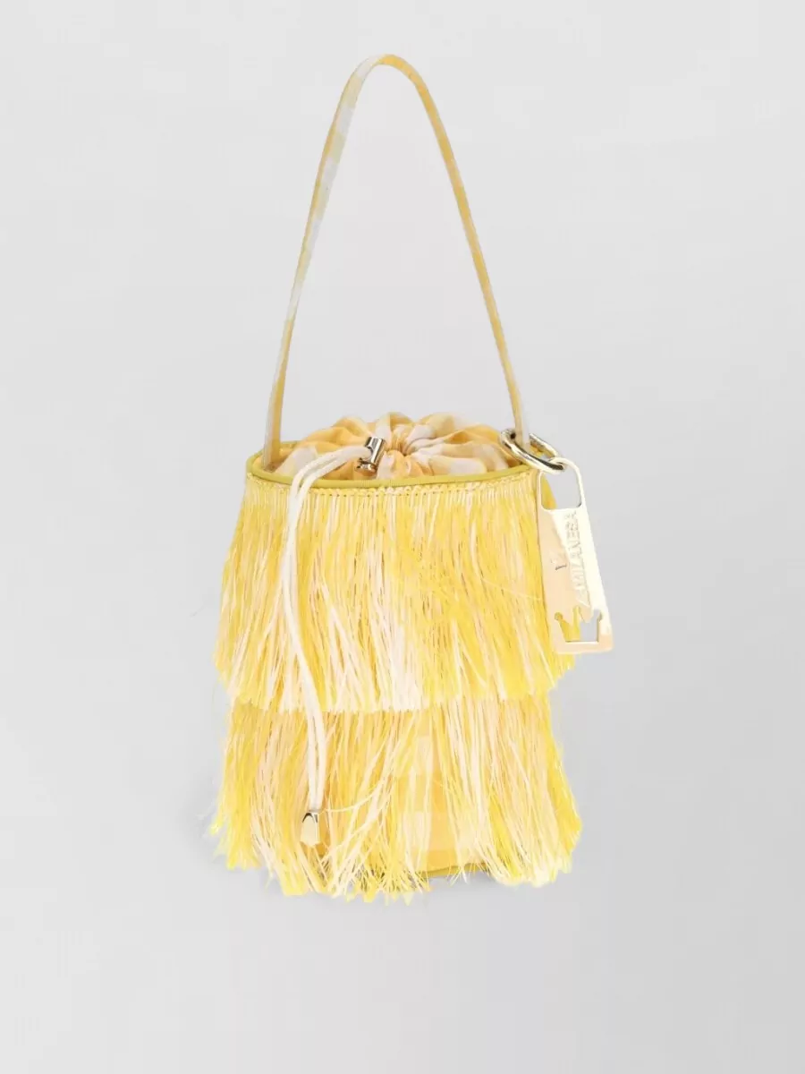 La Milanesa Striped Fringe Shoulder Bag