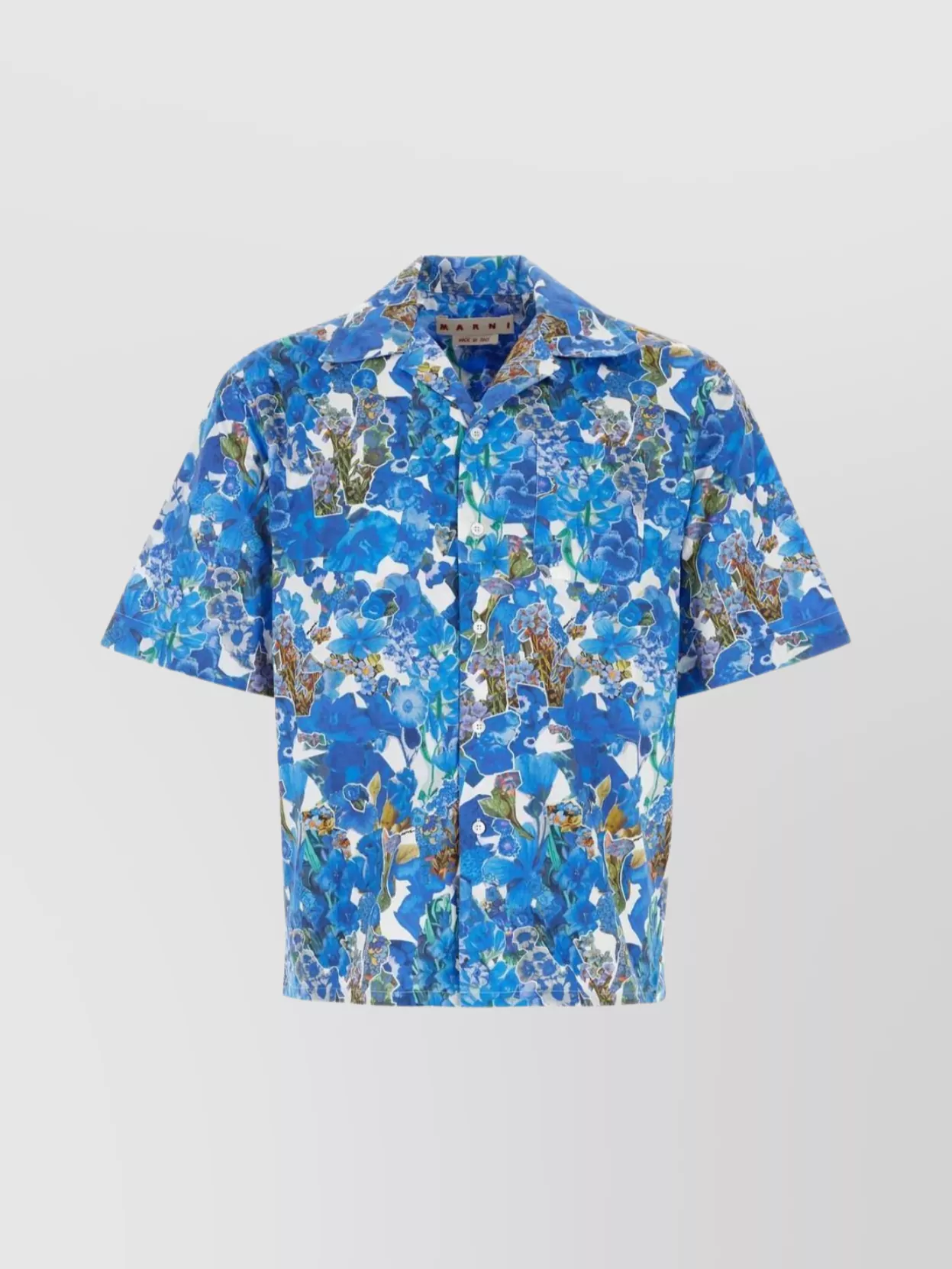 Shop Marni Flower Print Short Sleeve Shirt