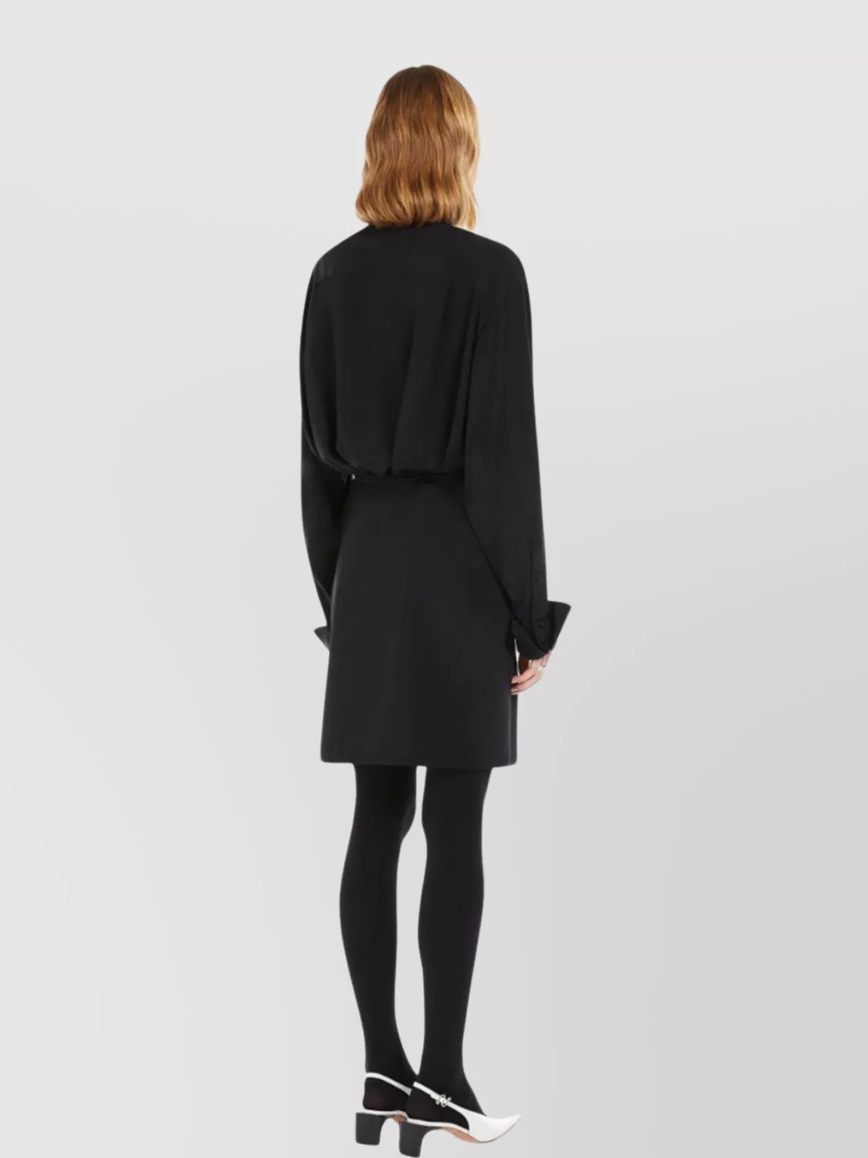 Sportmax Silk Crêpe De Chine Oversized Shirt Dress
