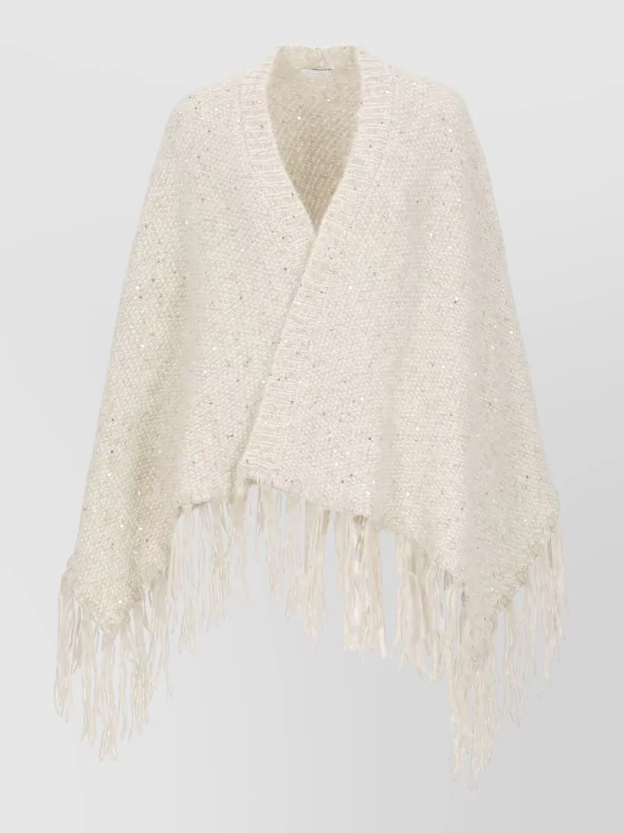 Peserico fringed cape
