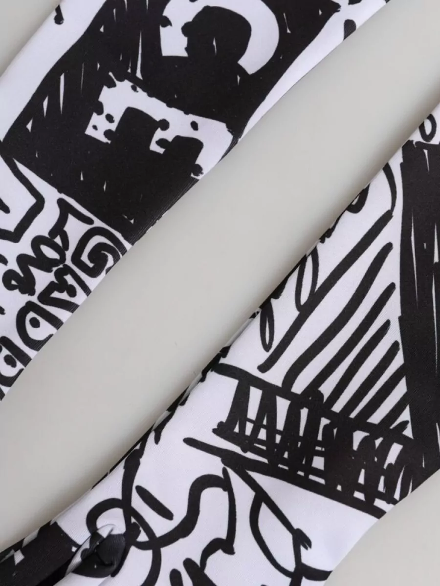 Dolce&Gabbana Logo-Print Elbow-Length Mittens
