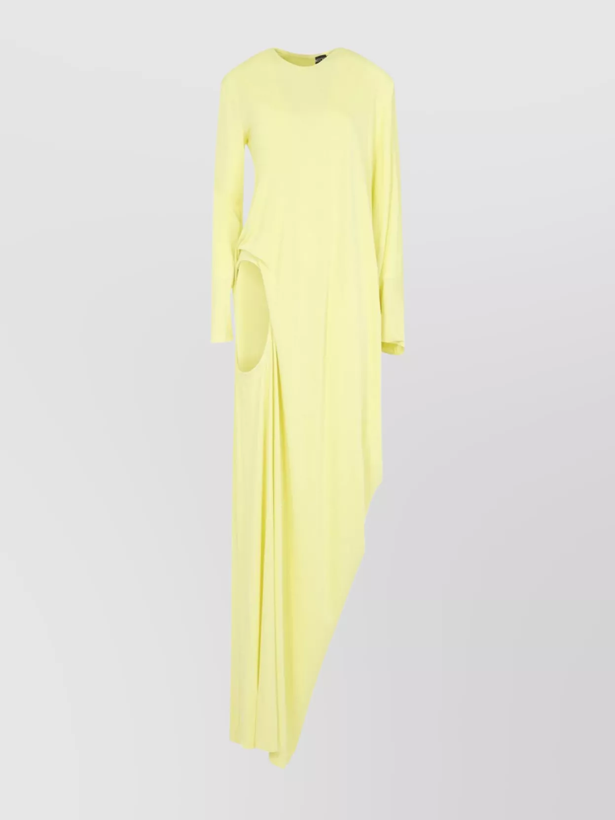 Tom Ford Asymmetric Draped Long Evening Gown In Green