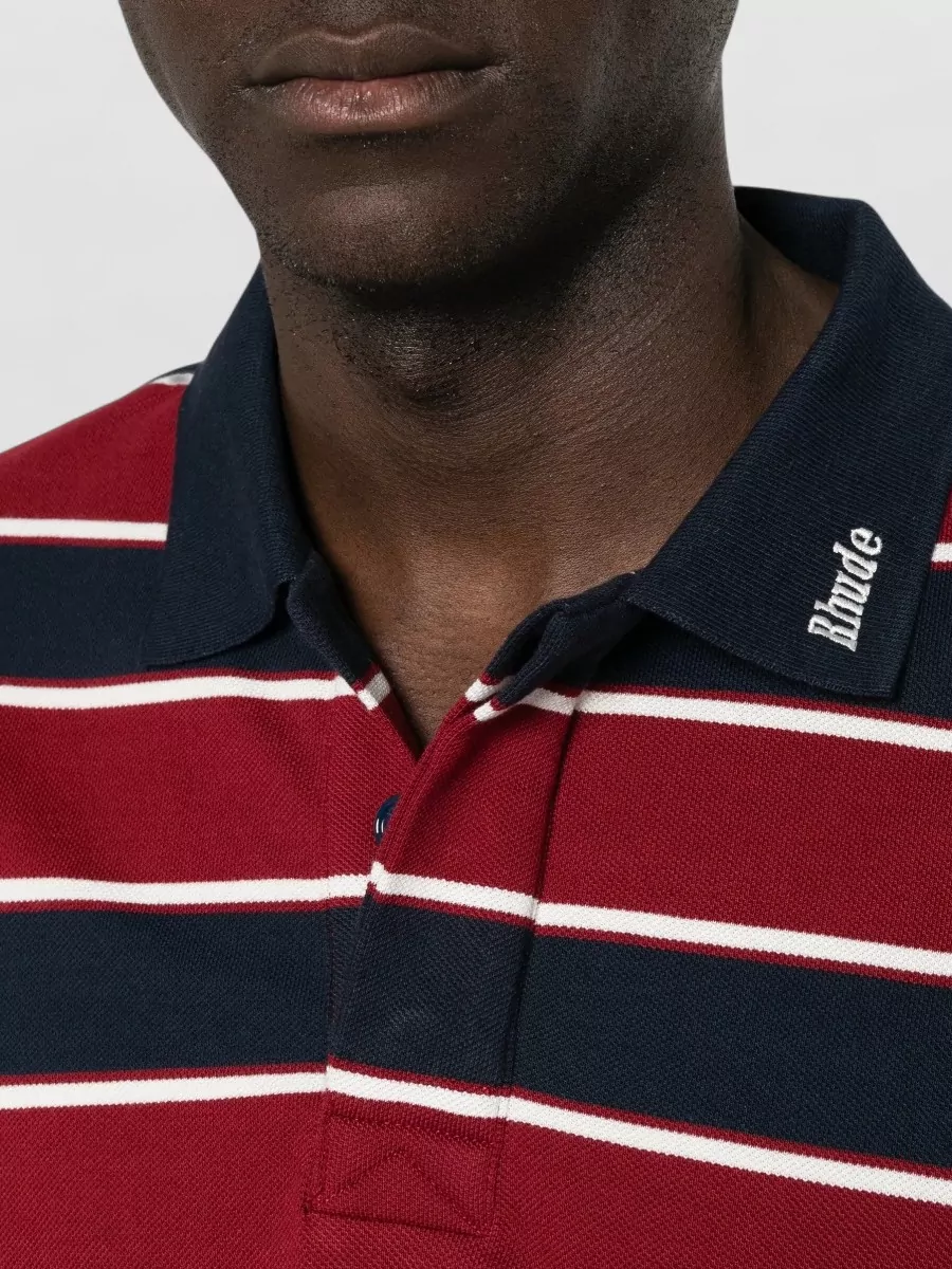 Rhude Long-Sleeve Polo Shirt
