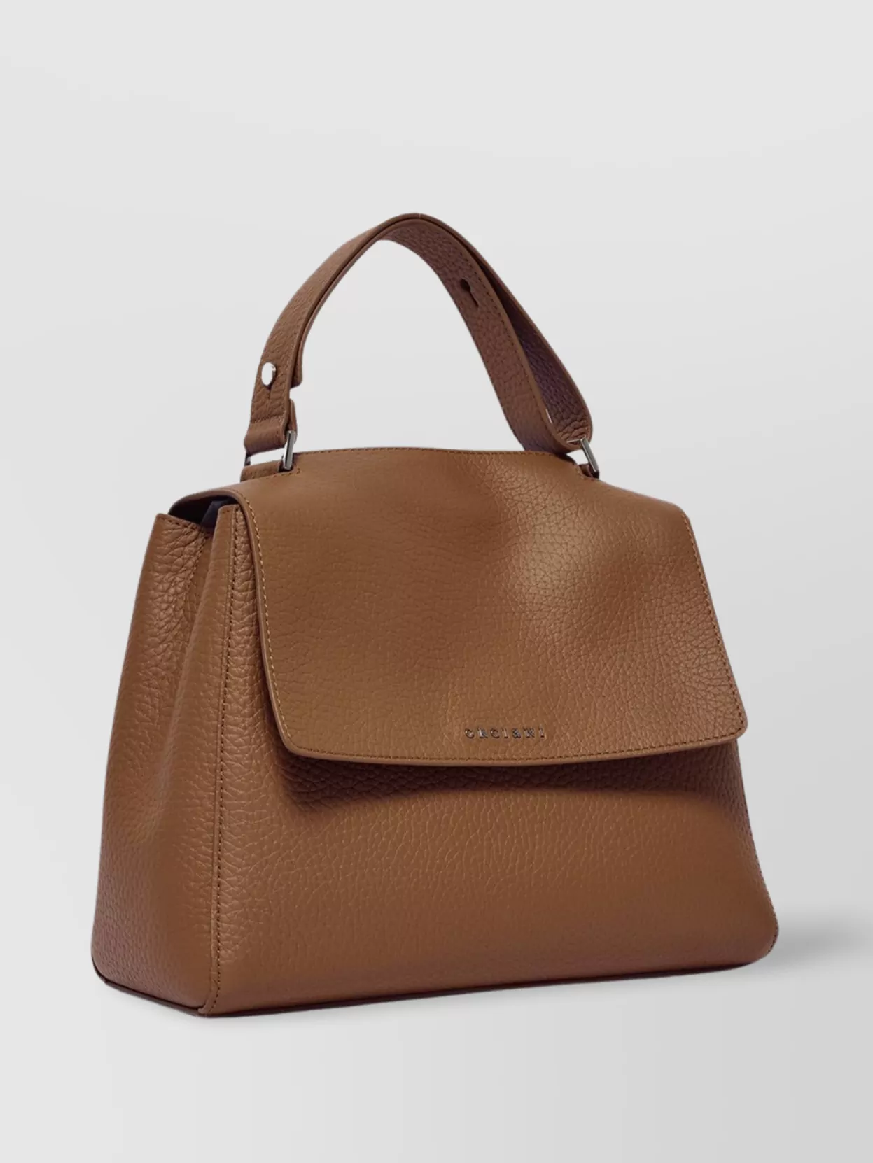 Orciani Soft Media Tote Bag With Adjustable Strap In Brown