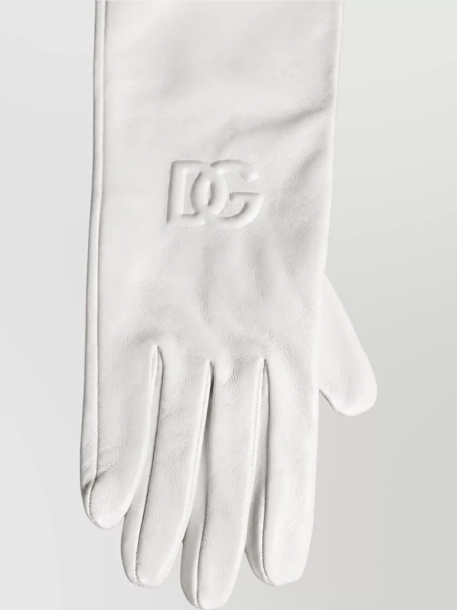 Dolce&Gabbana Leather Logo-Embossed Gloves