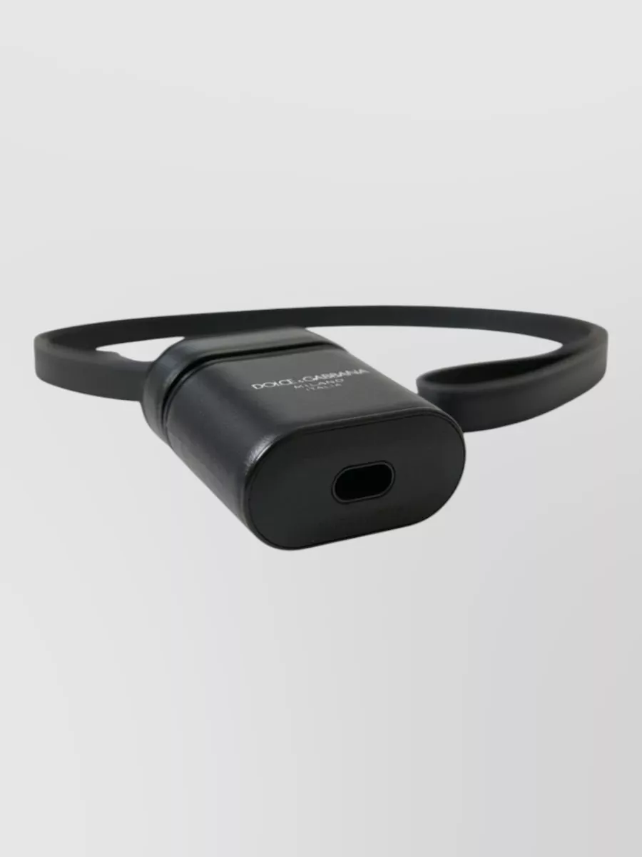 Dolce&Gabbana Leather Logo Print Airpods Case