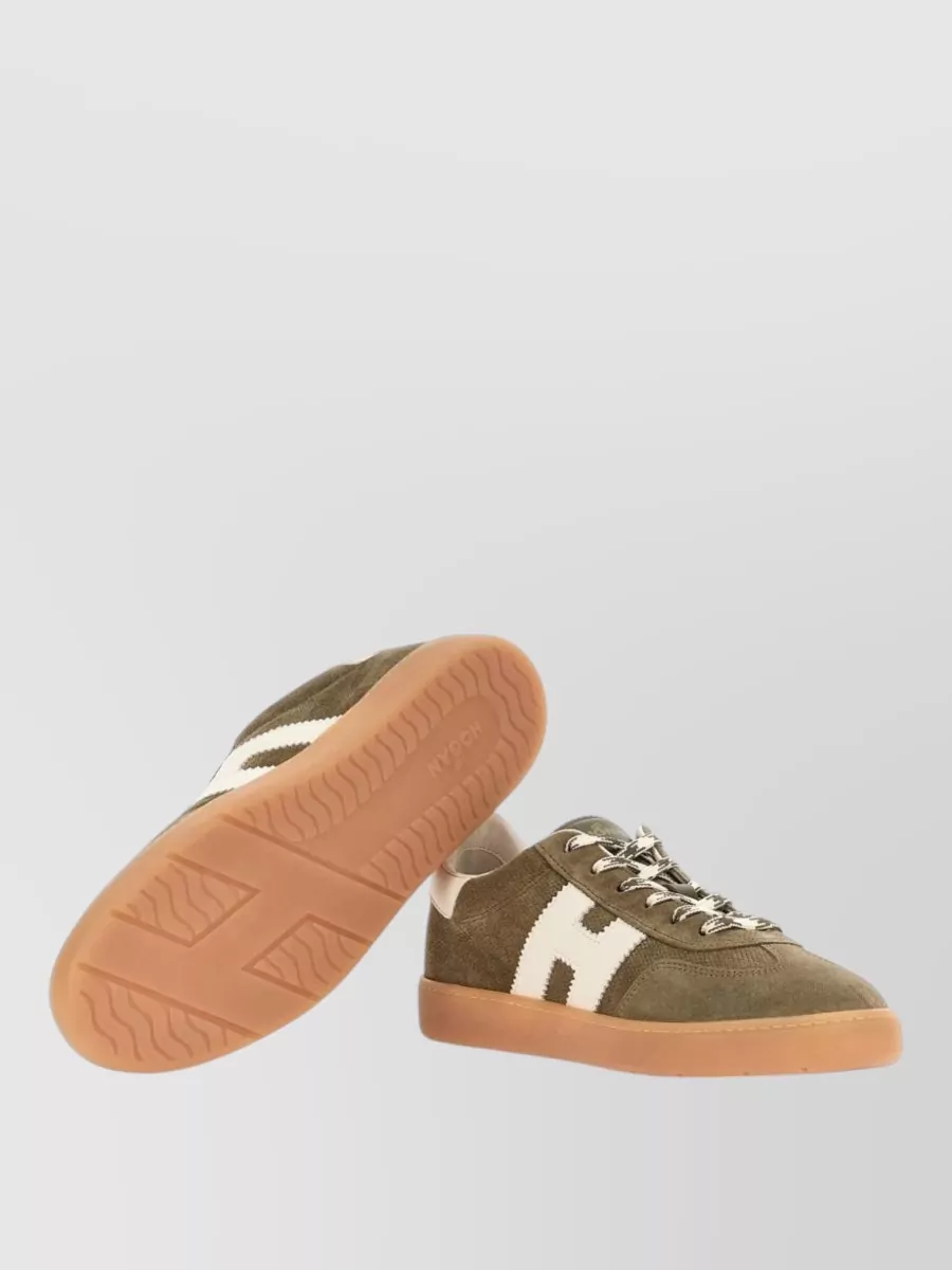 Hogan Cool Leather Sneakers Contrast Panel Sole