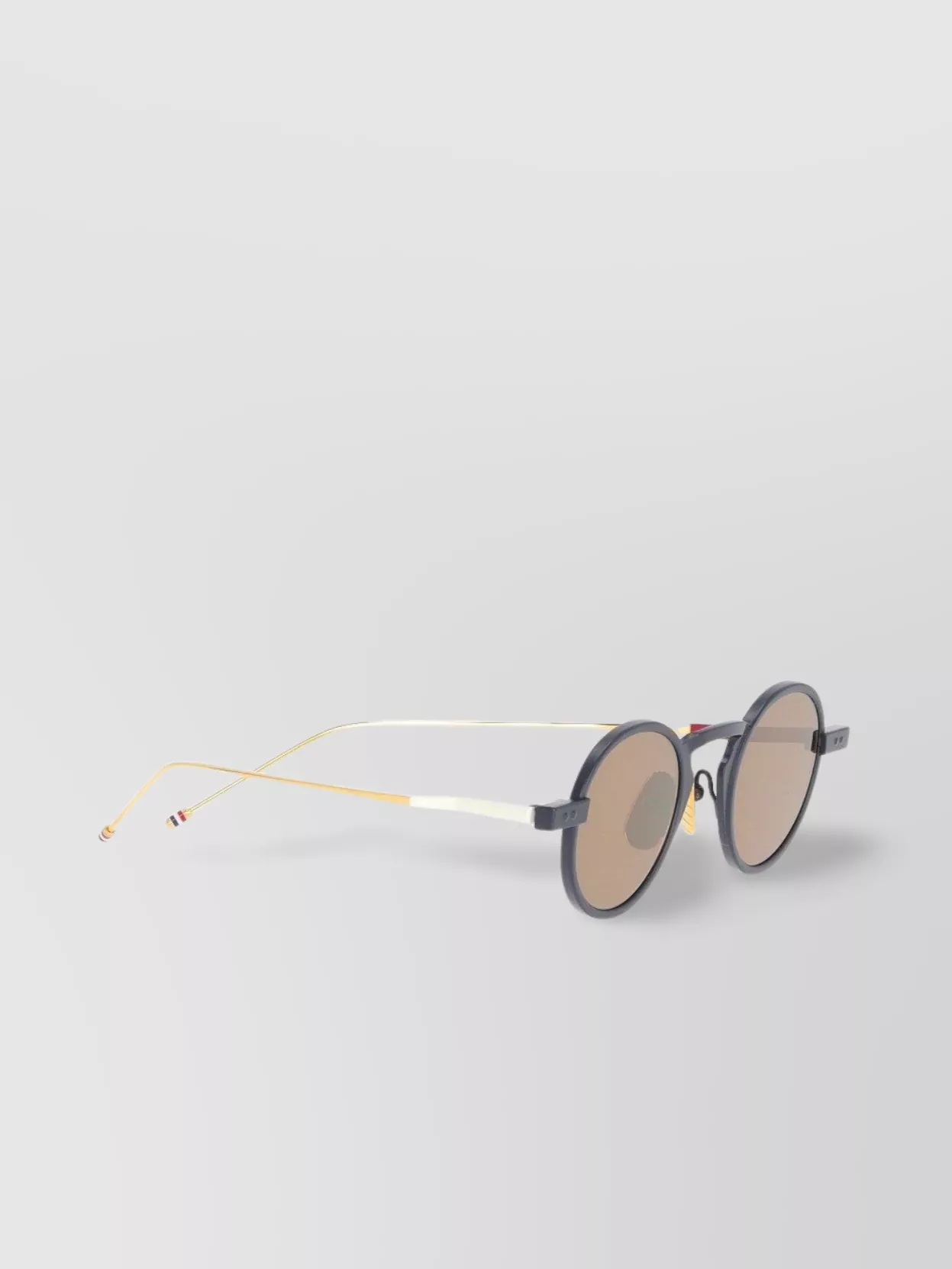 Thom Browne Round Acetate Sunglasses With Silver Hardware