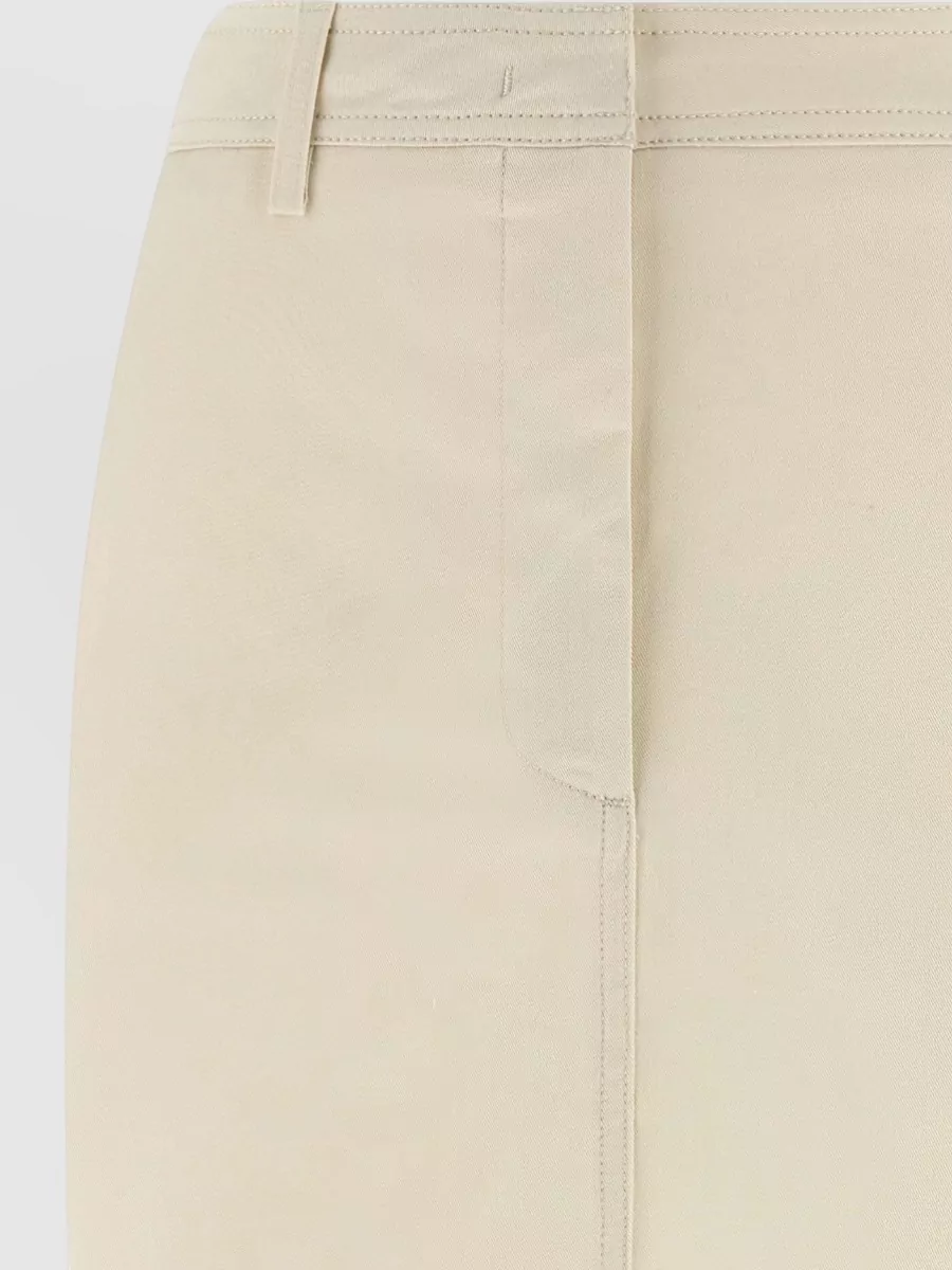 Thelatest Cotton Midi Pencil Skirt
