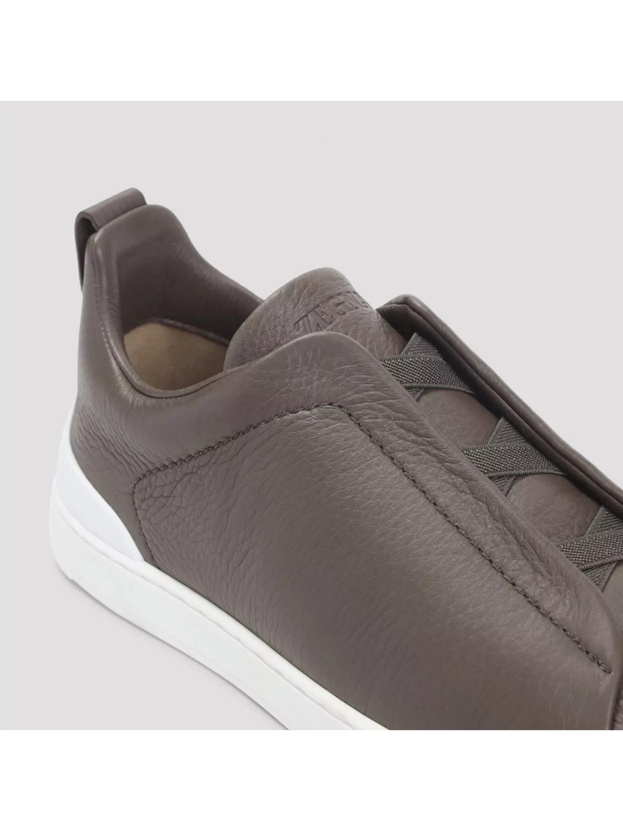 Zegna Triple Stitch Leather Sneakers
