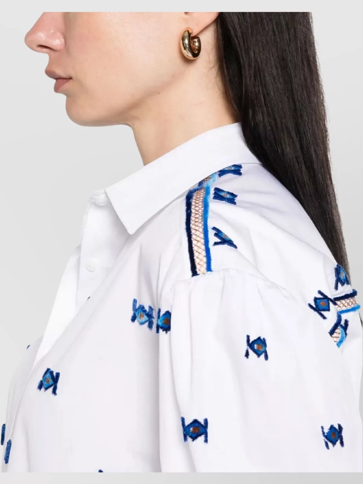 Ermanno Scervino Embroidered Long Sleeves Shirt