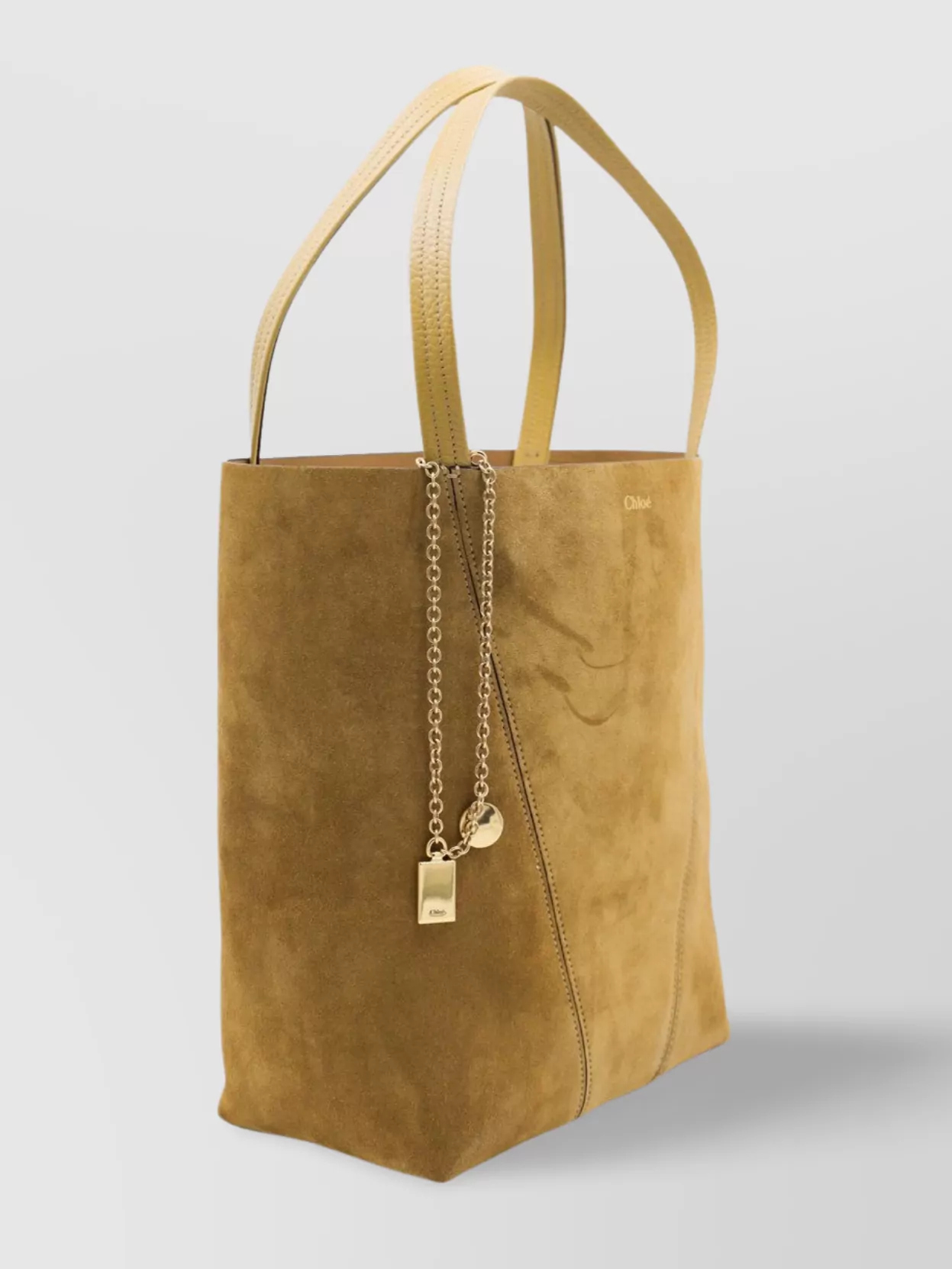 Chloé Tote Bag With Chain Detail And Suede Finish