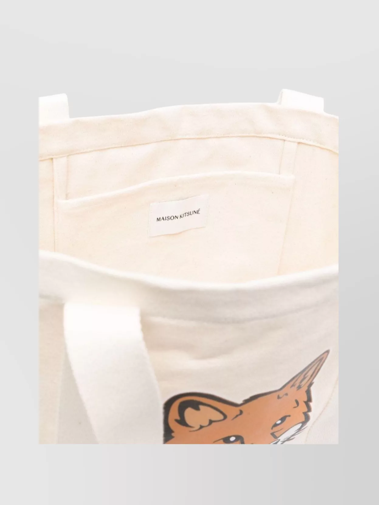 Maison Kitsuné Logo Print Tote Bag