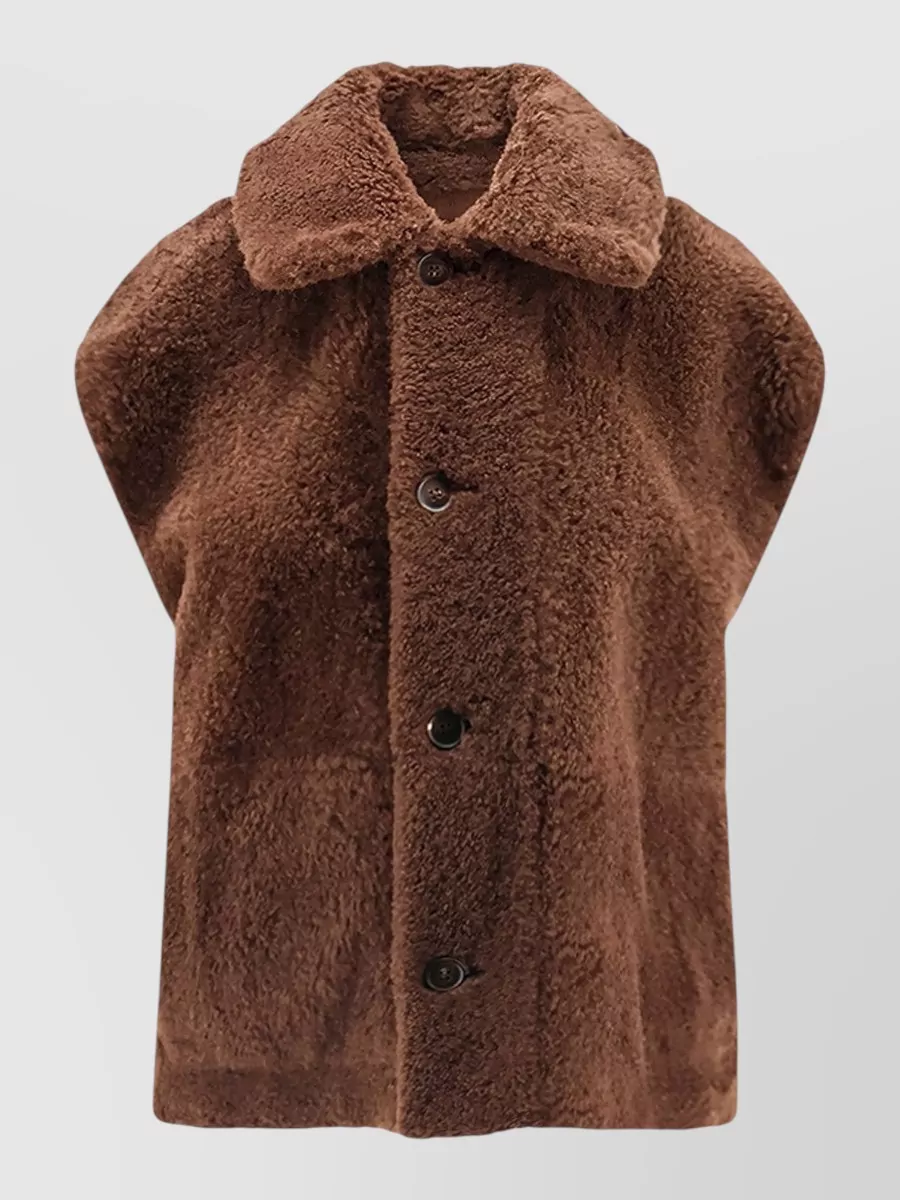 Brunello Cucinelli shearling reversible sleeveless coat