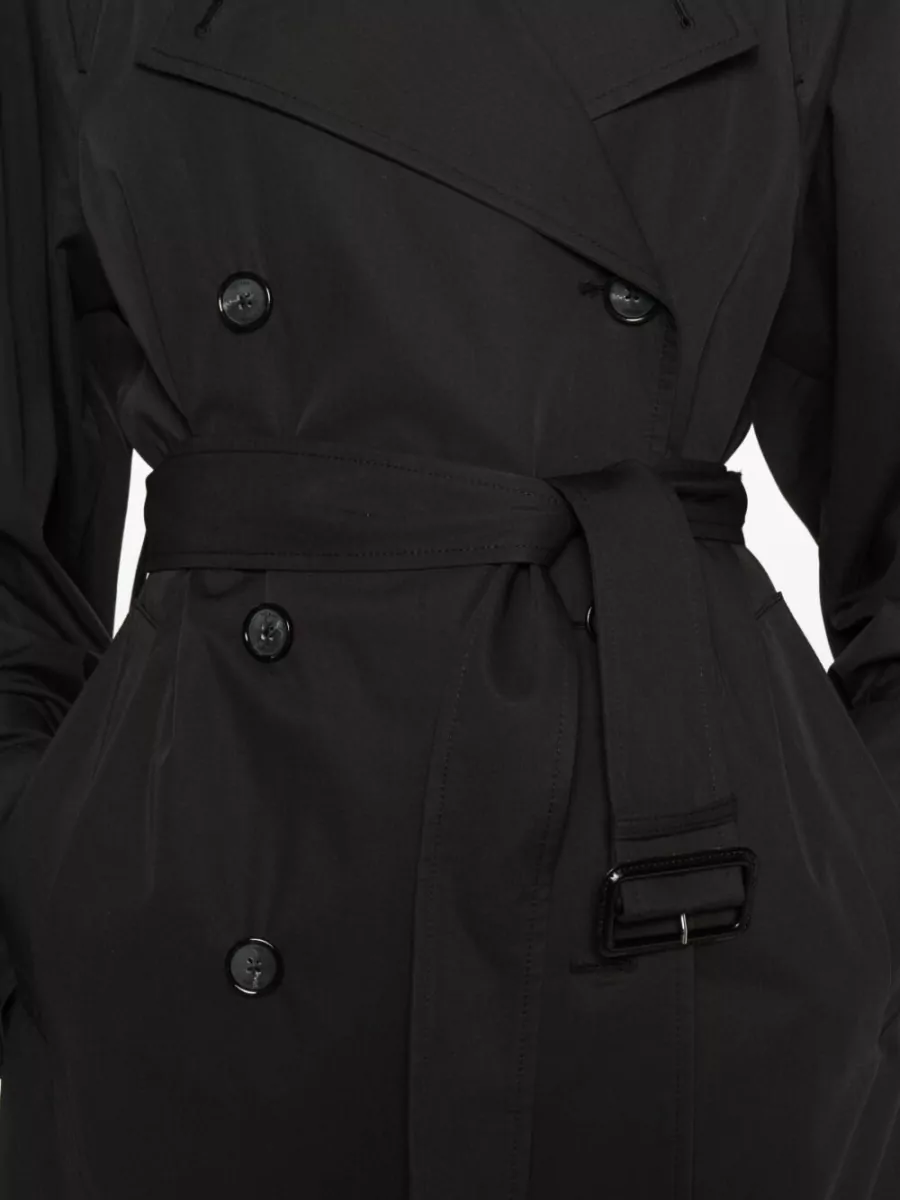 Totême Belted Cotton Trench Coat Double Breasted