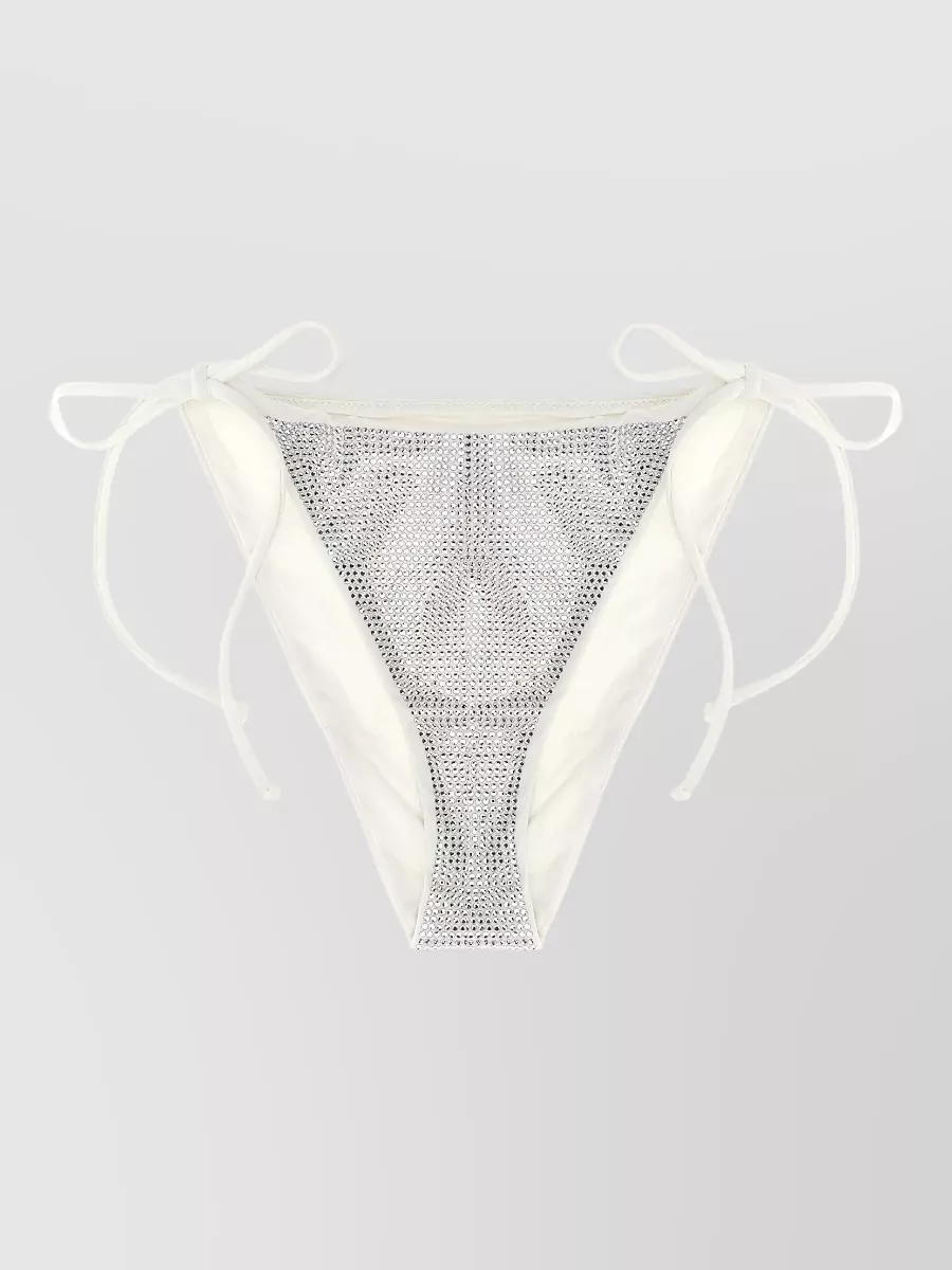Mc2 Saint Barth High-cut rhinestone-appliqué bikini bottoms