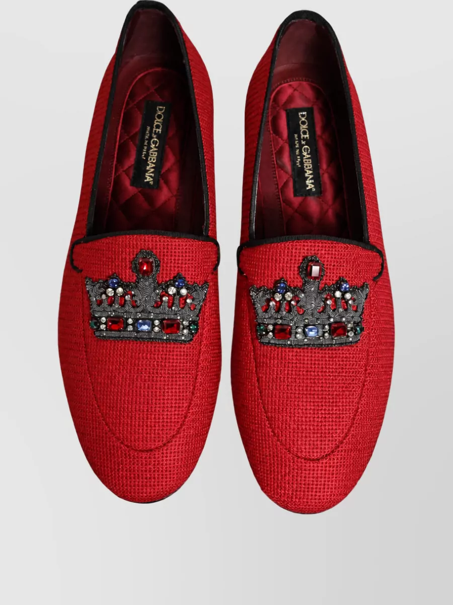 Dolce&Gabbana Leather Embellished Loafers