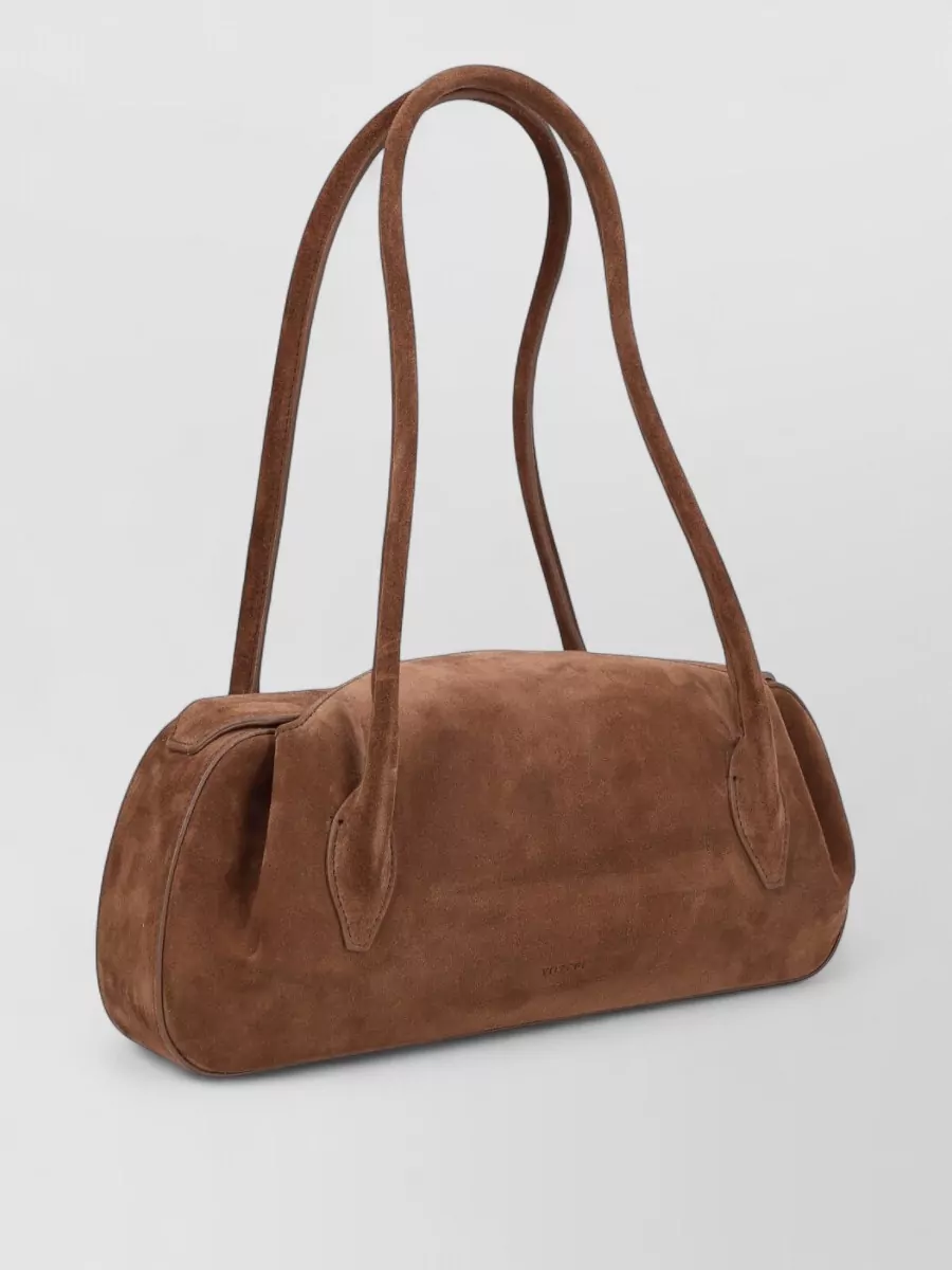Yuzefi Oyster Small Suede Shoulder Bag