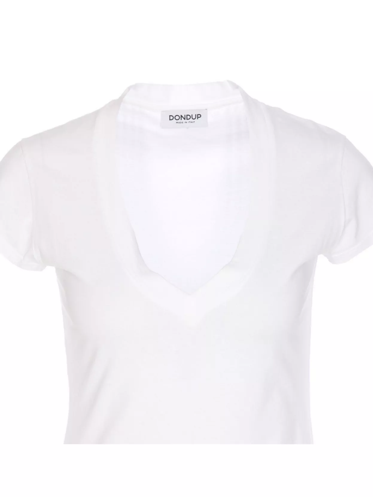 Dondup Fitted V-neck Short Sleeves Top