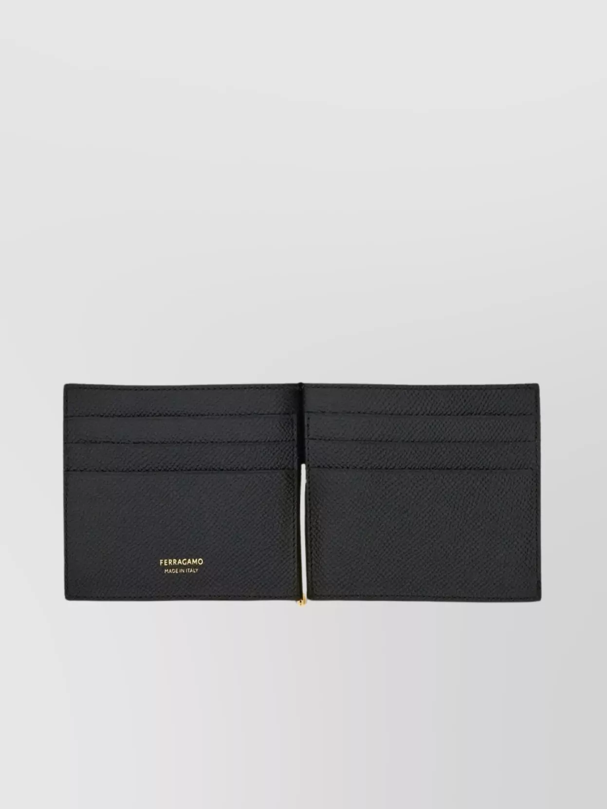 Ferragamo Textured Calfskin Wallet Money Clip