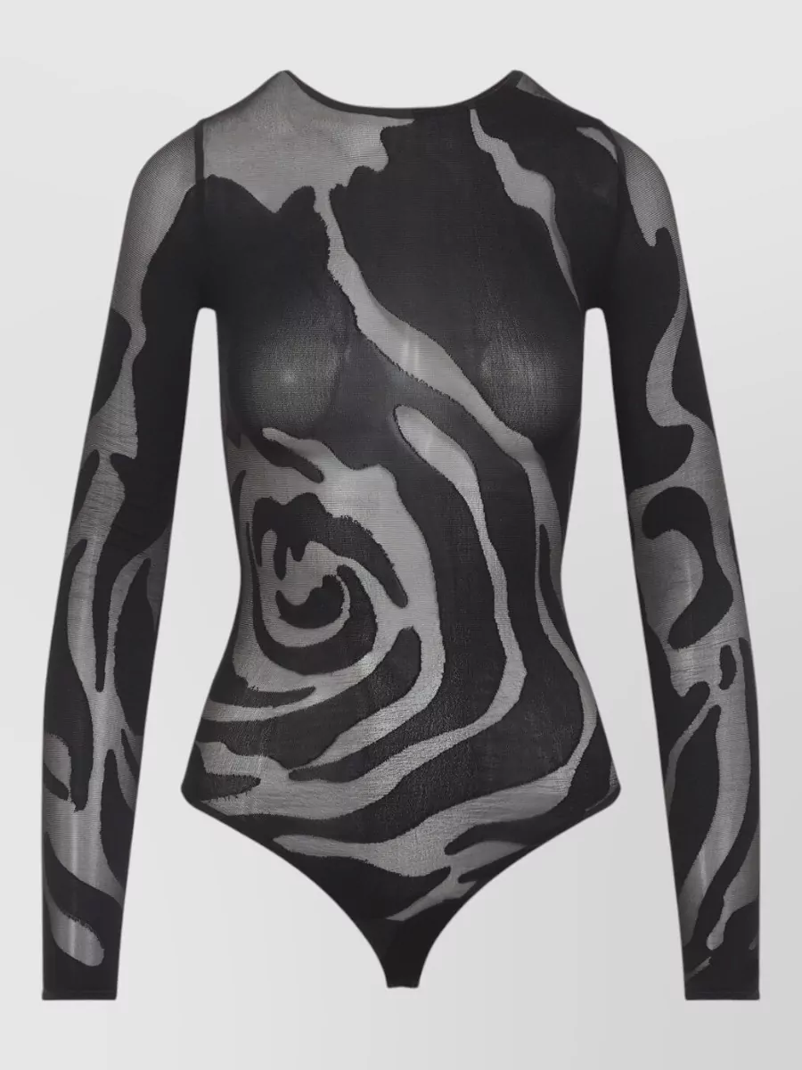 Wolford Printed long-sleeve bodysuit