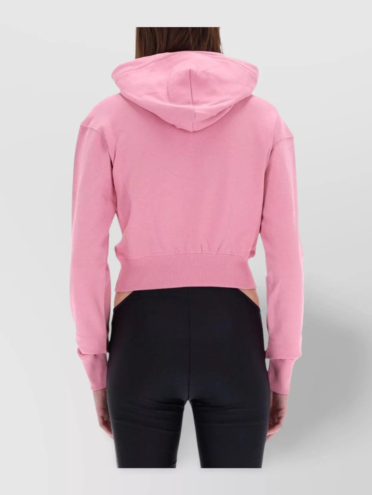 Versace Jeans Couture Hooded Cropped Knitwear Ribbed Cuffs