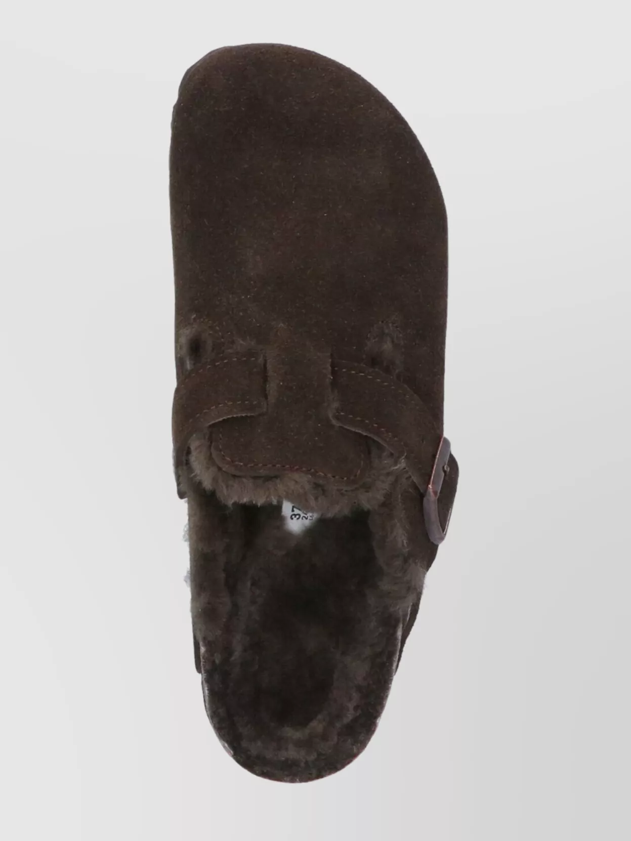 Birkenstock Buckle Detail Suede Mules With Cork Sole