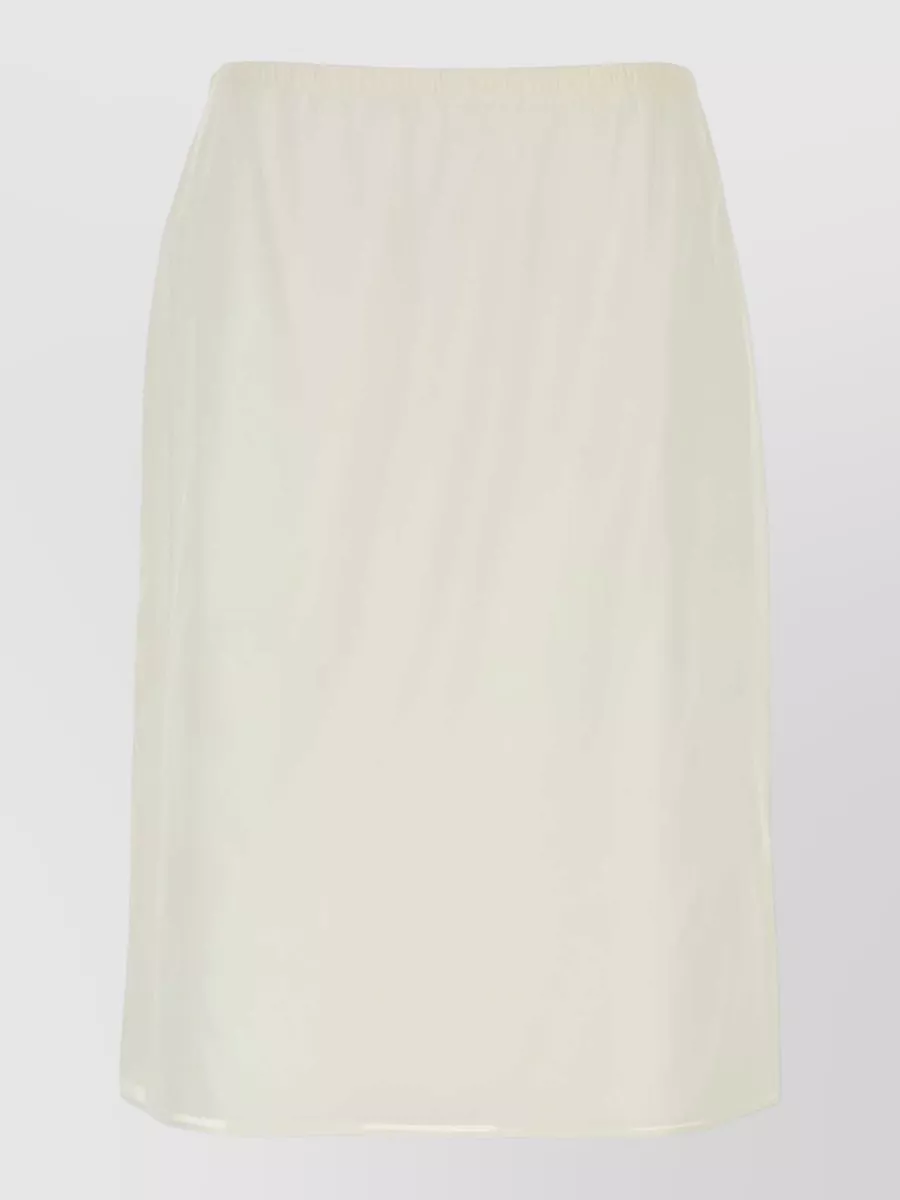 The Row Silk Mid-Rise Midi Skirt