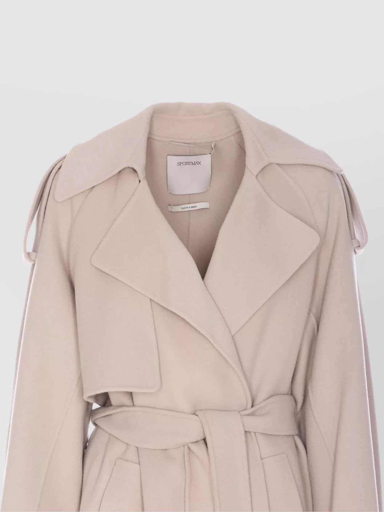 Sportmax Belted Coat Featuring Epaulettes